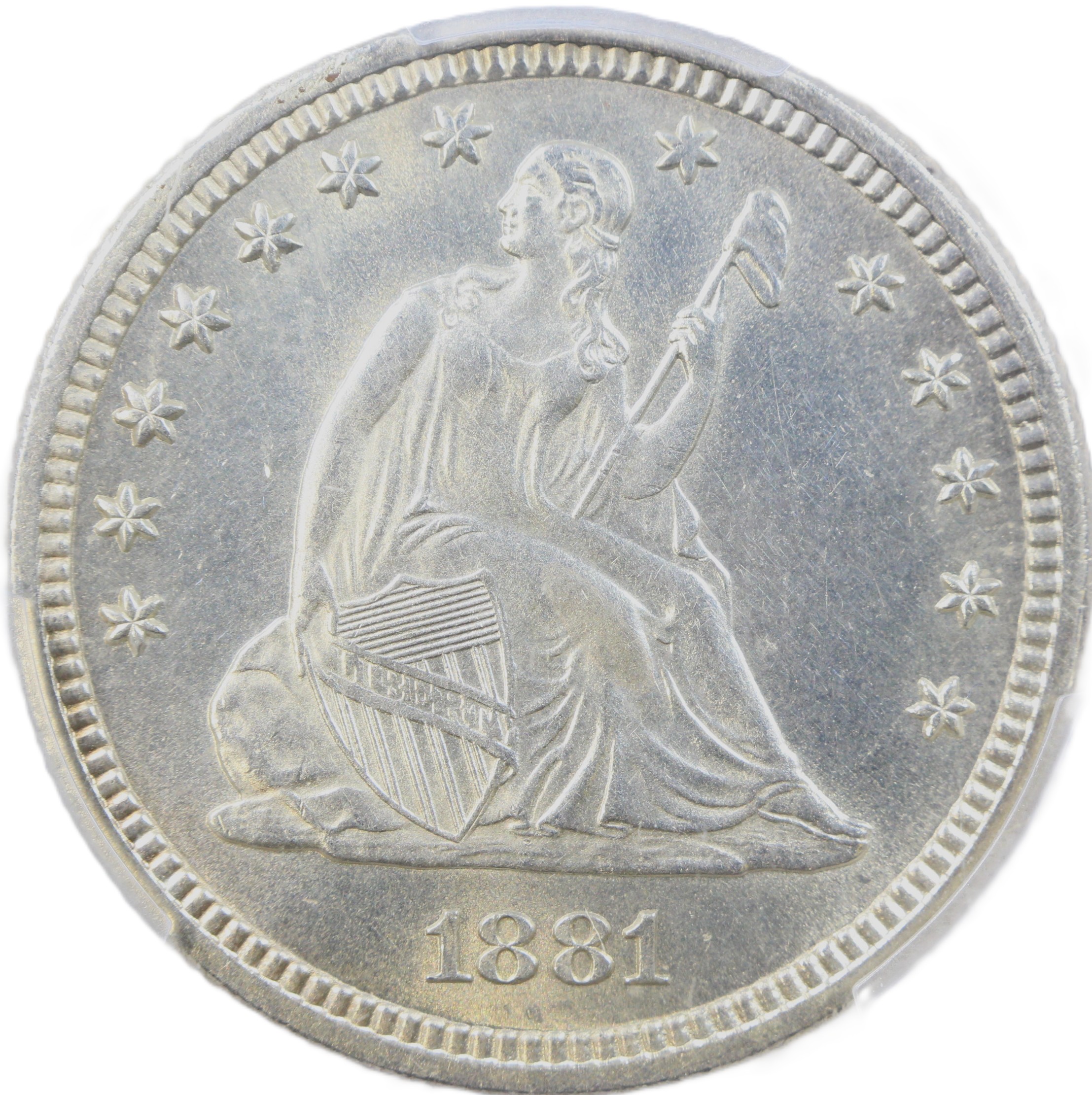 thumbnail for: 1881 25c PCGS MS63