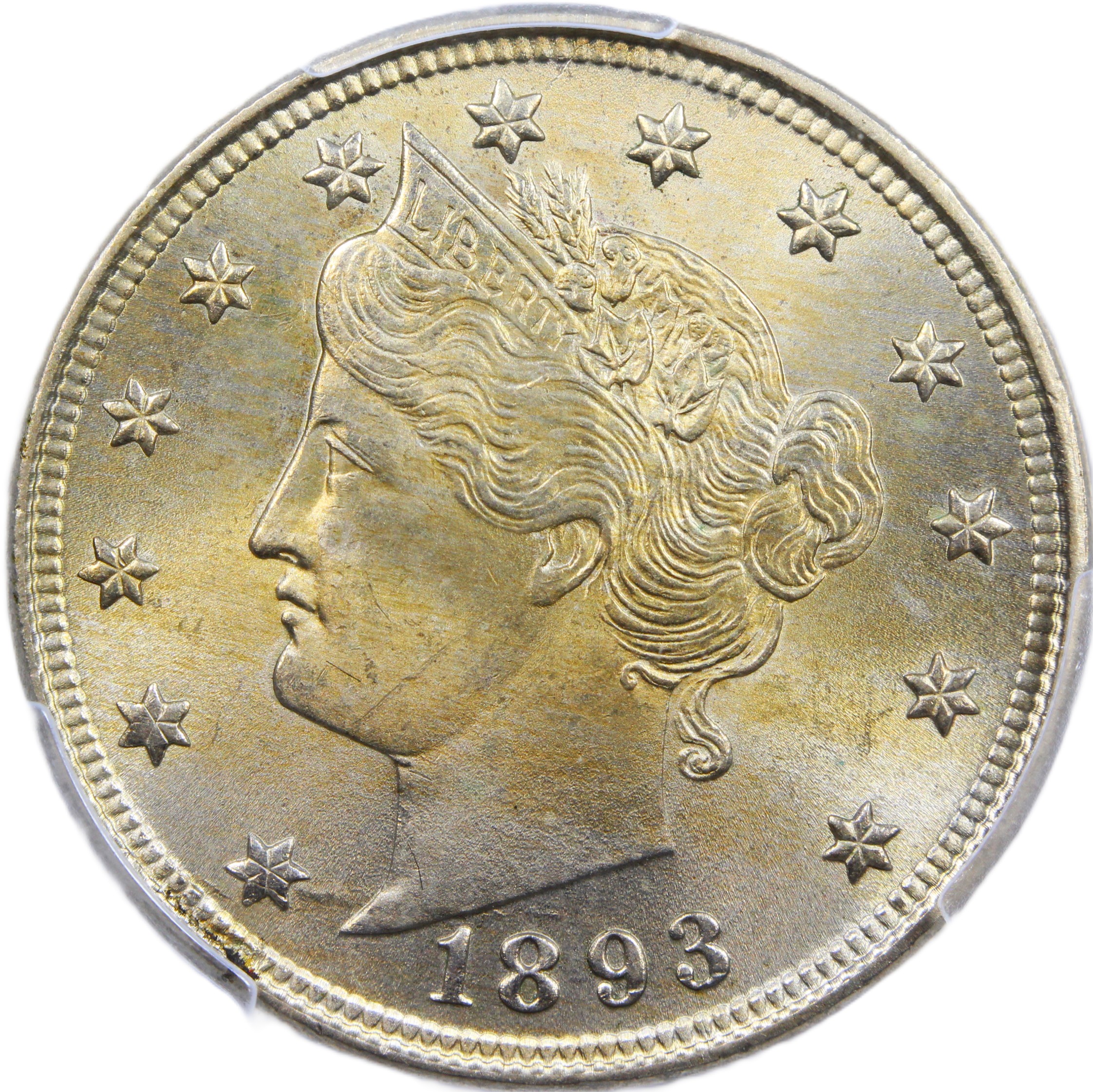 image for: 1893 5c PCGS MS65