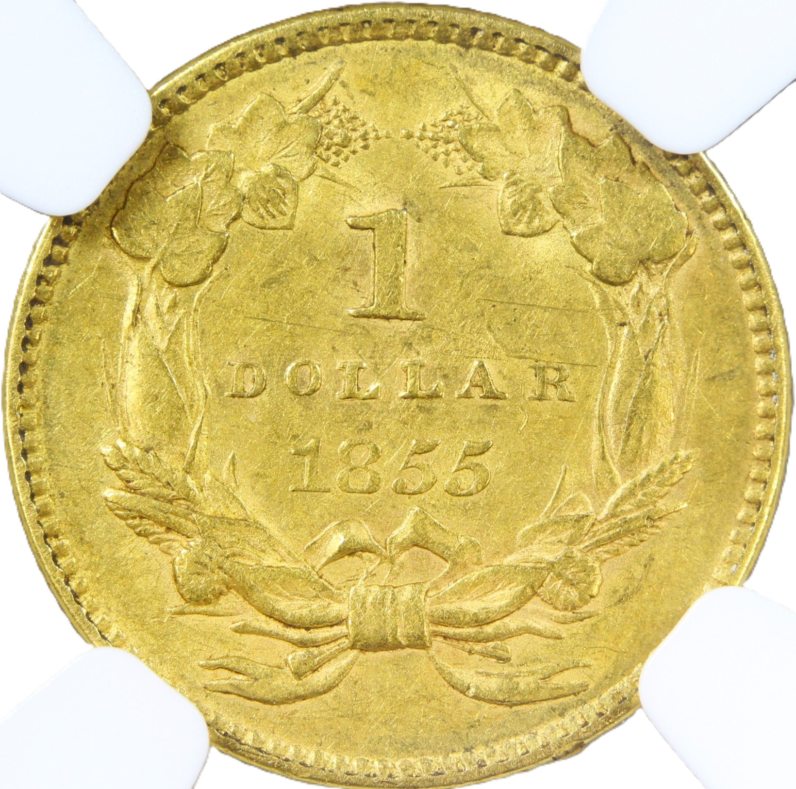 thumbnail for: 1855 Type 2 G$1 NGC AU55