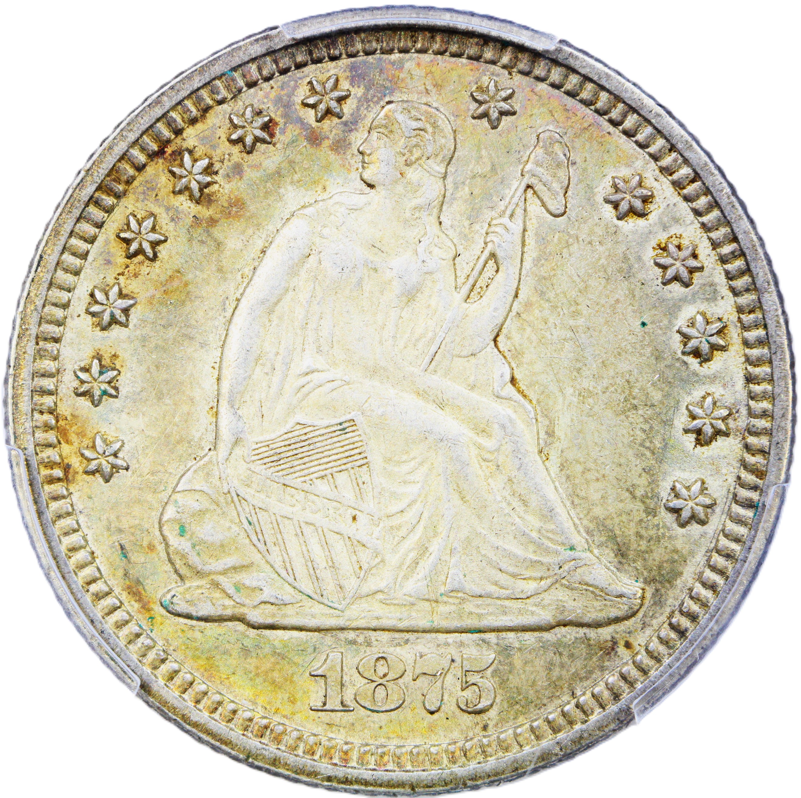 thumbnail for: 1875 25c PCGS AU58