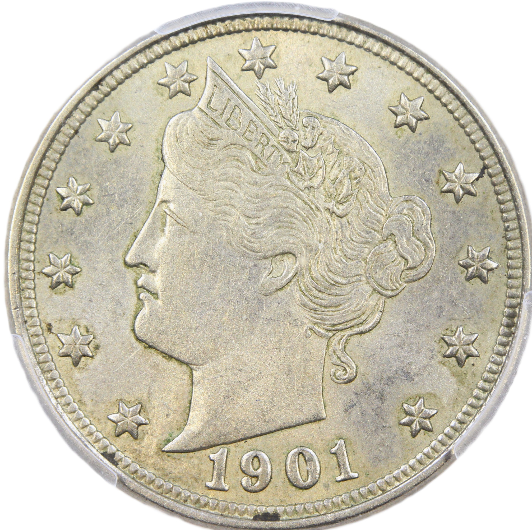 image for: 1901 5c PCGS AU58