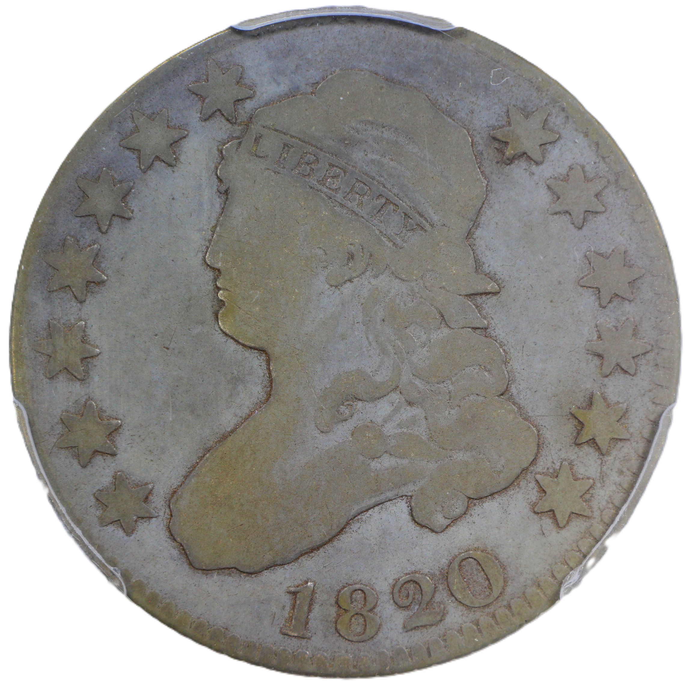 image for: 1820 Medium 0 25c PCGS VG8