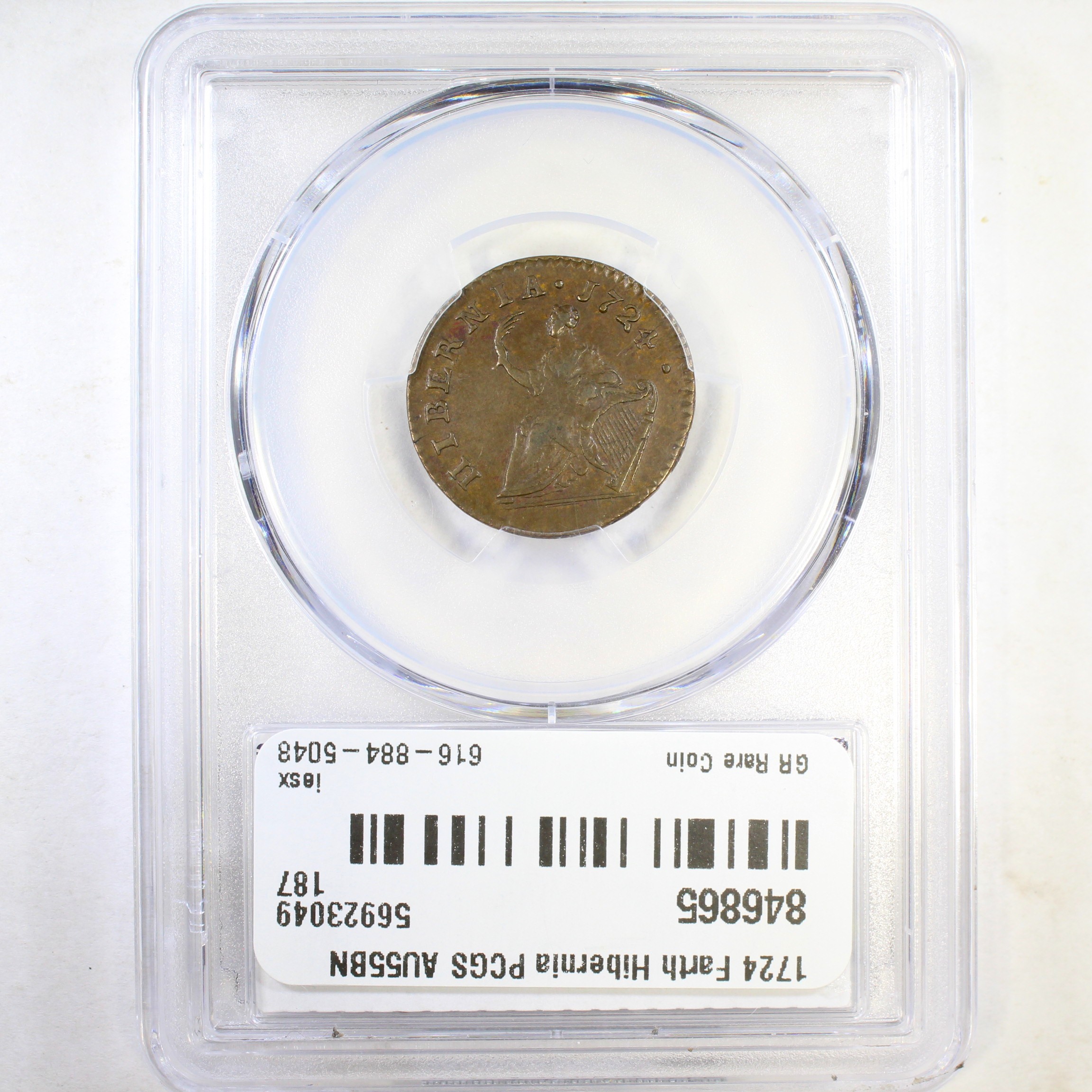 image for: 1724 Wood's Hibernia Far PCGS AU55 BN