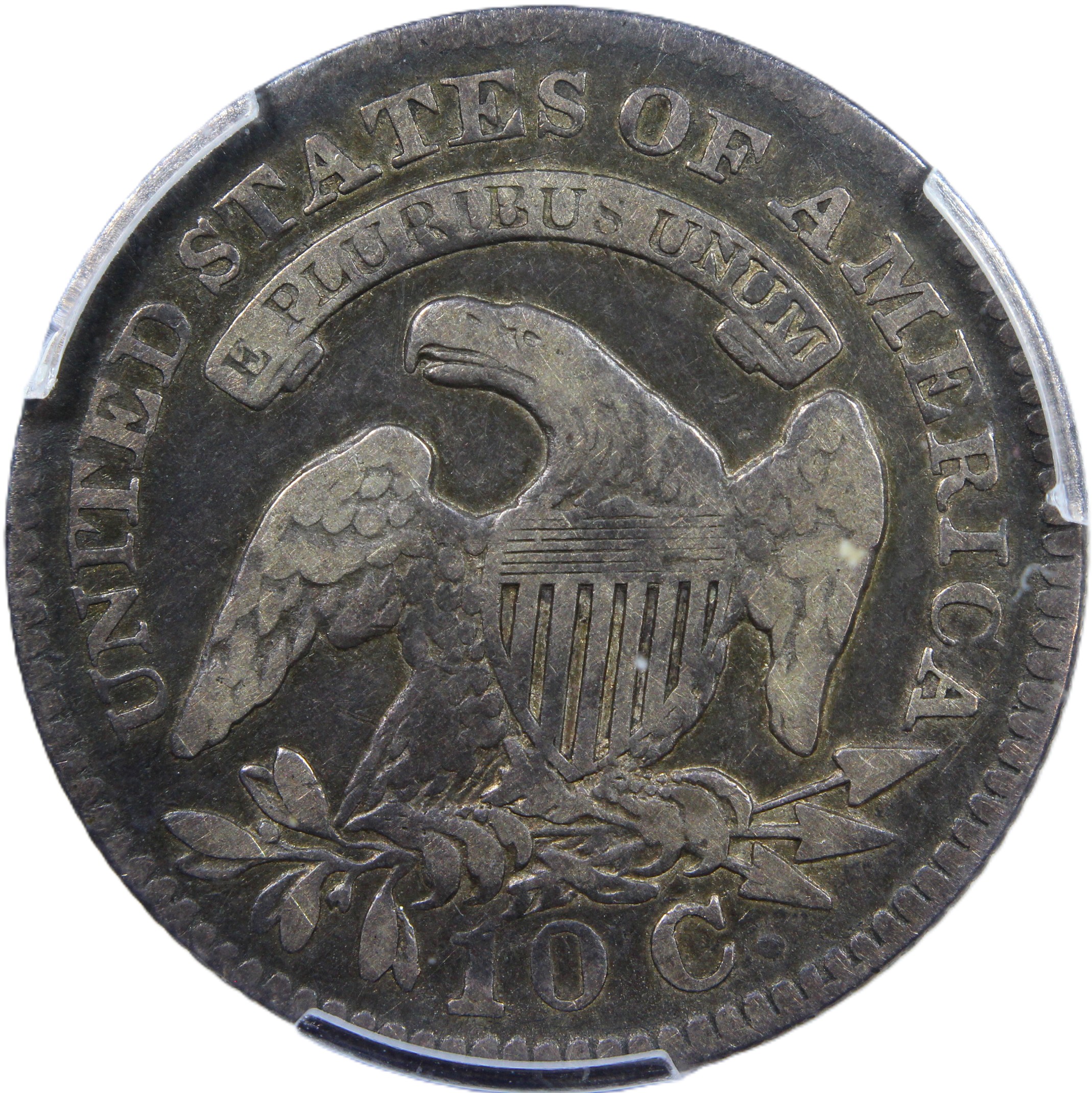image for: 1827 Pointed Top 1 10c PCGS F12