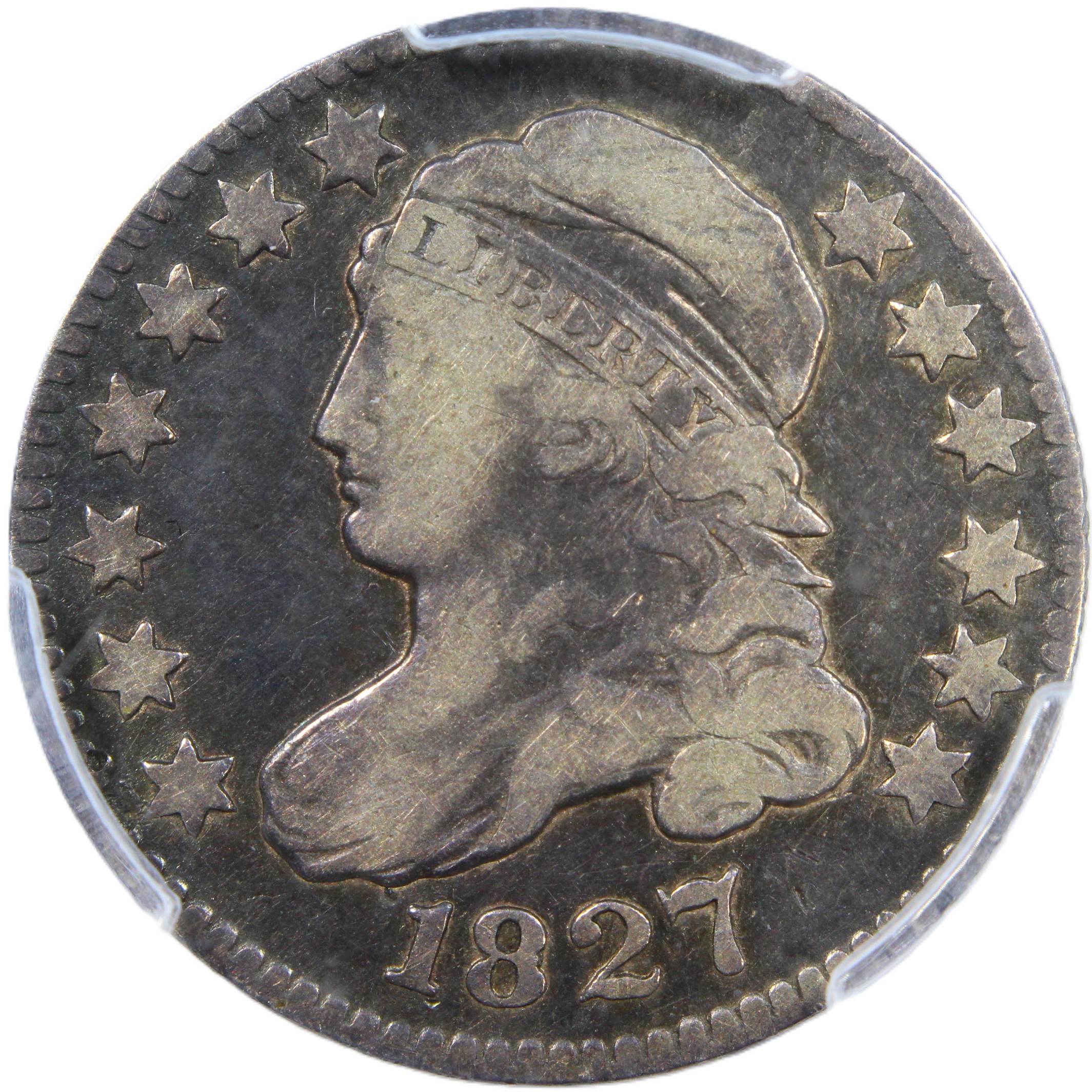 image for: 1827 Pointed Top 1 10c PCGS F12