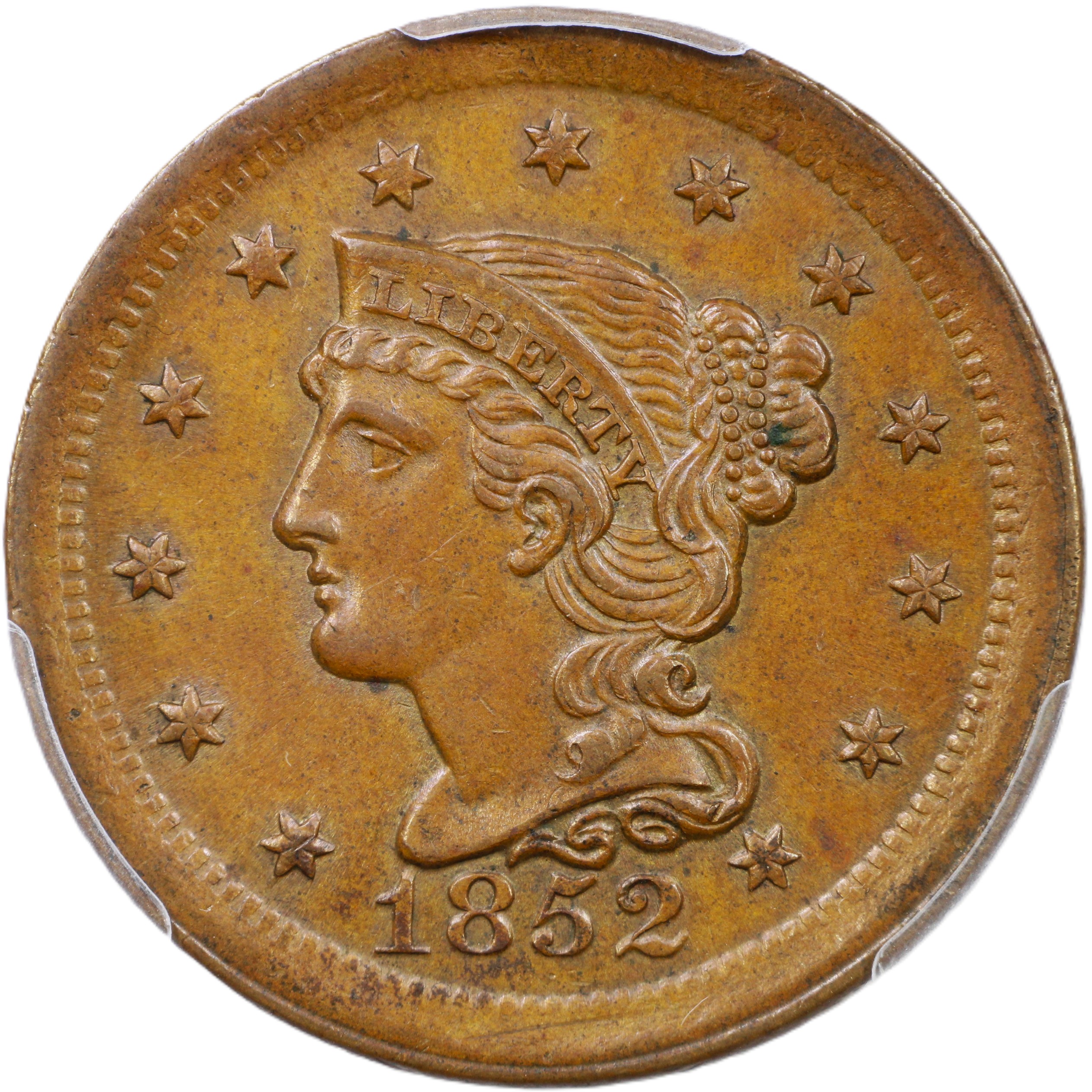 thumbnail for: 1852 1c PCGS AU58 BN