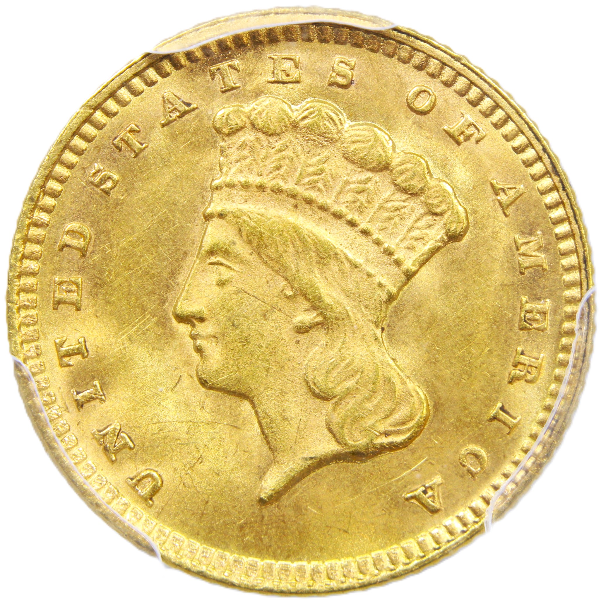 image for: 1874 G$1 PCGS MS64