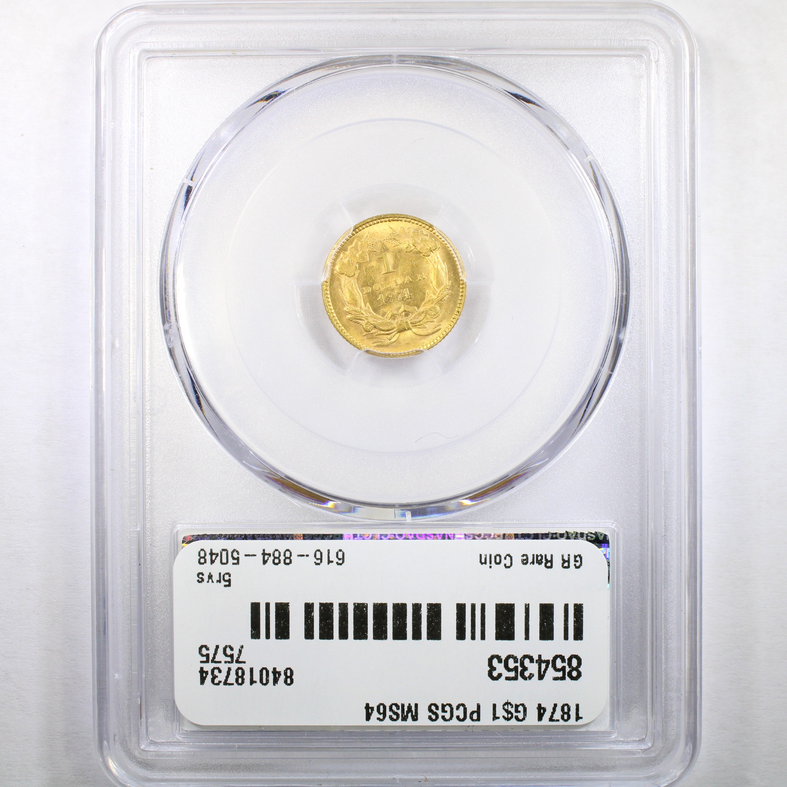 image for: 1874 G$1 PCGS MS64