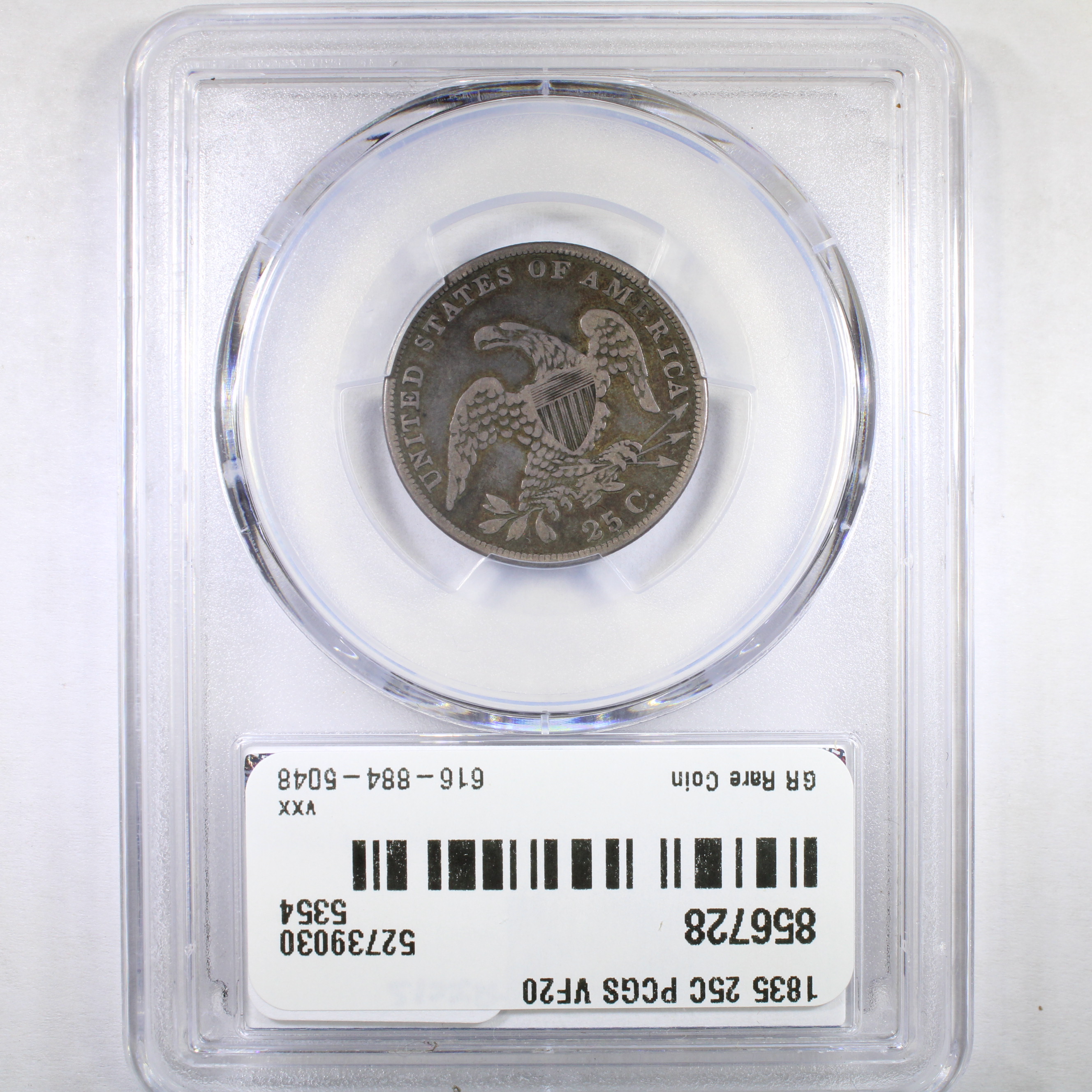 image for: 1835 25c PCGS VF20