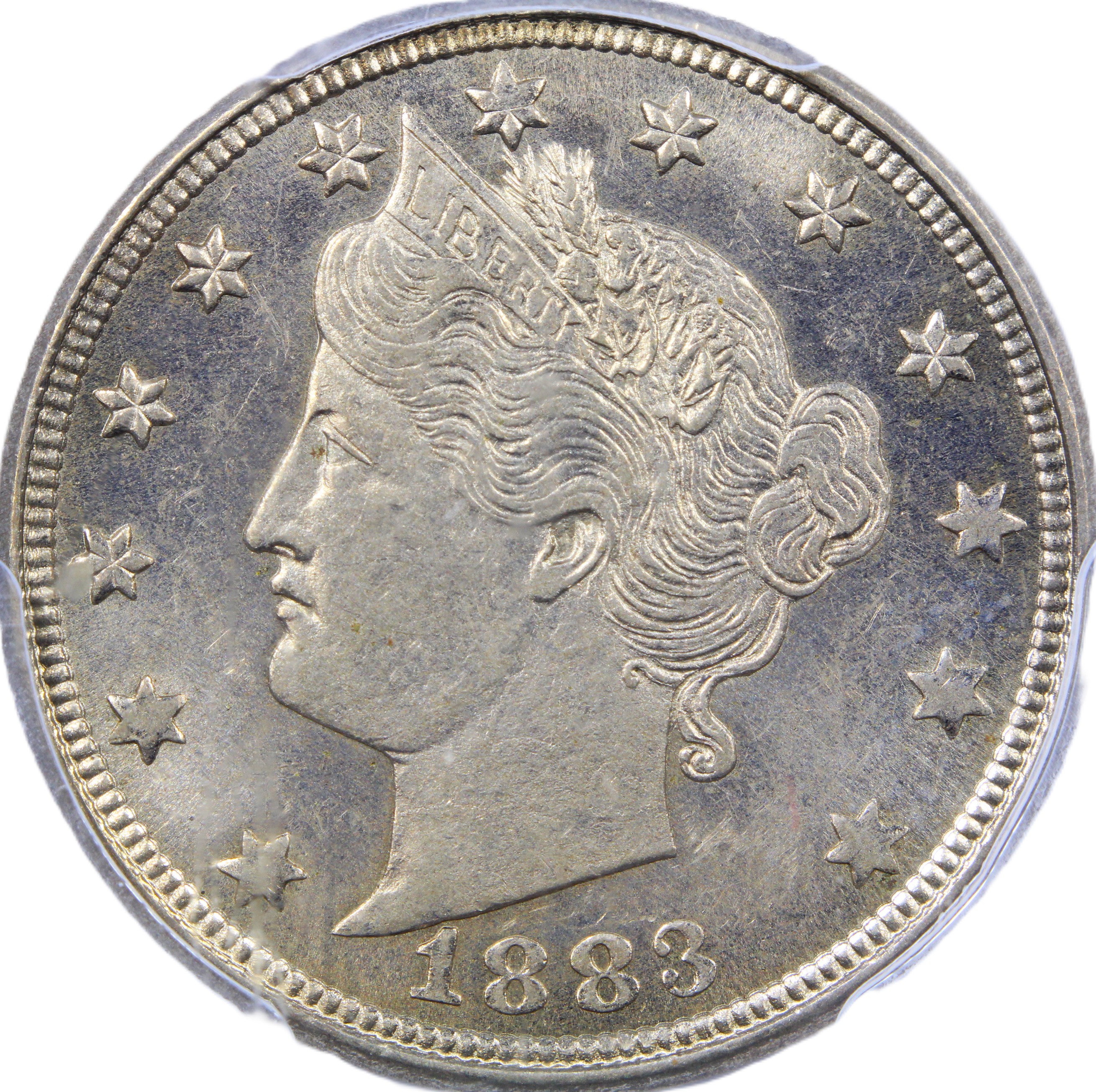 thumbnail for: 1883 No Cents 5c PCGS MS62