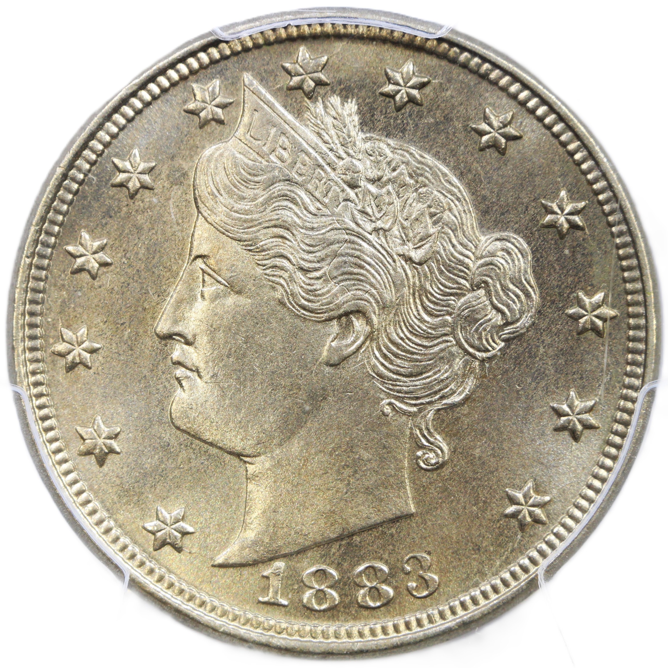 image for: 1883 No Cents 5c PCGS MS65