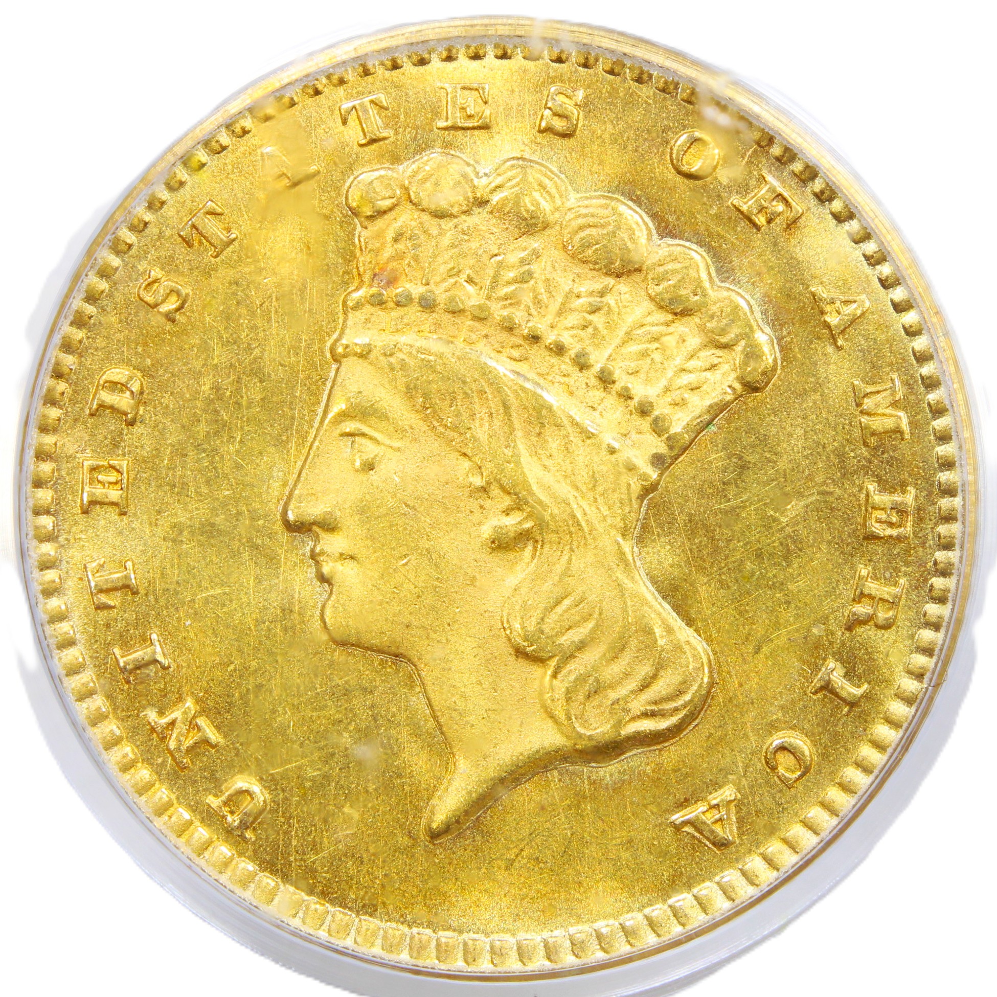 thumbnail for: 1873 Open 3 G$1 PCGS MS63