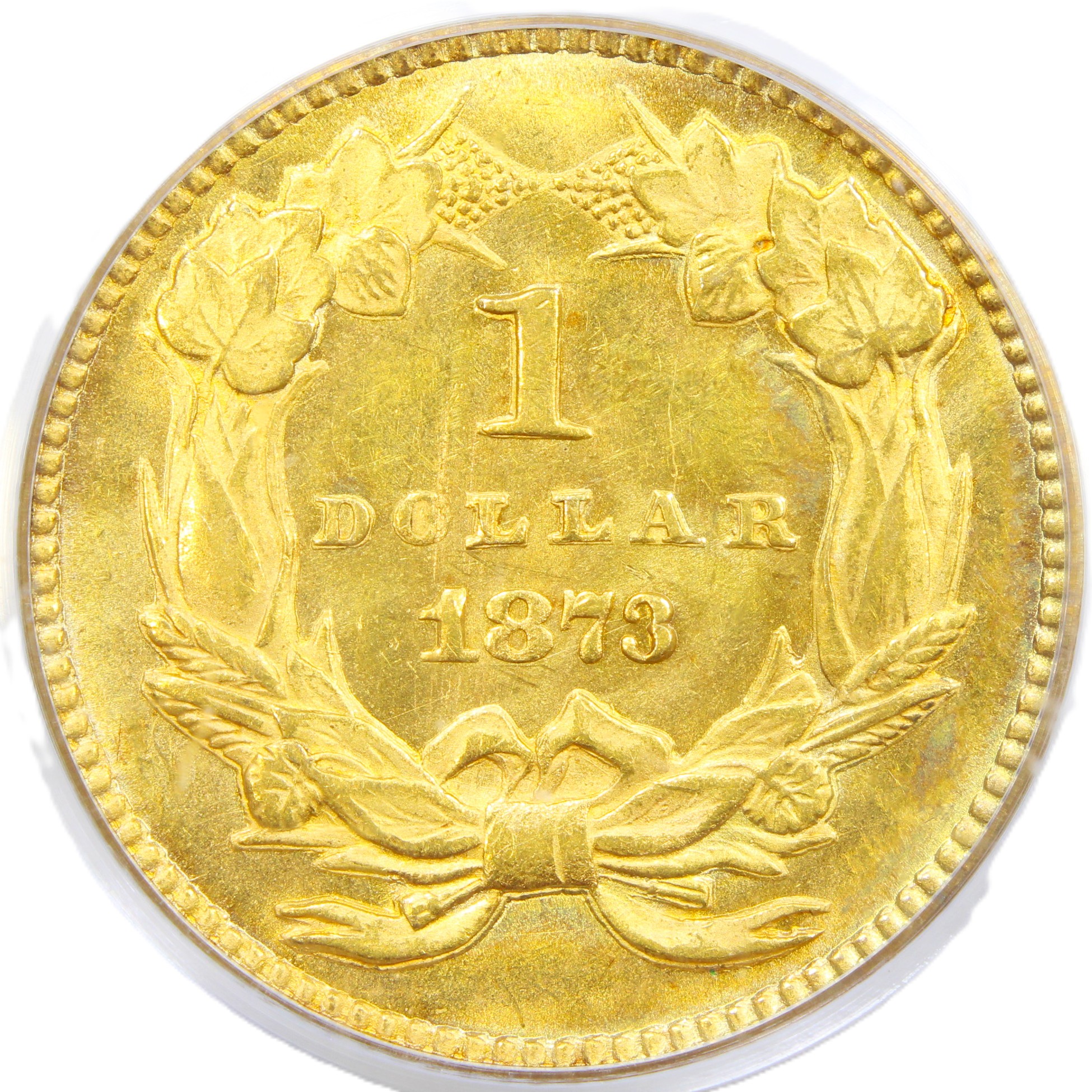 thumbnail for: 1873 Open 3 G$1 PCGS MS63