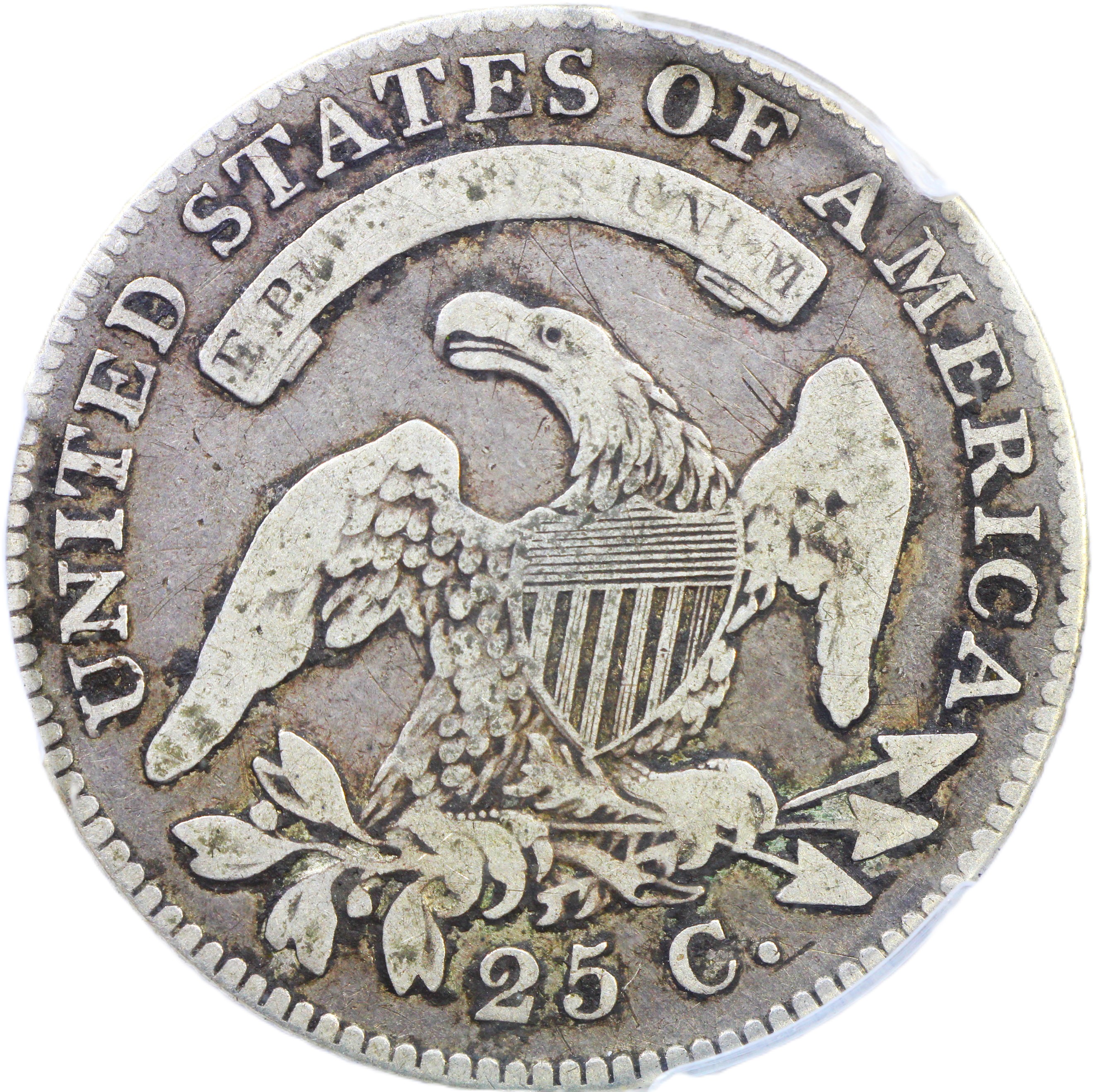 image for: 1825/4/(2) Overdate, B-2, FS-302 25c PCGS VG8