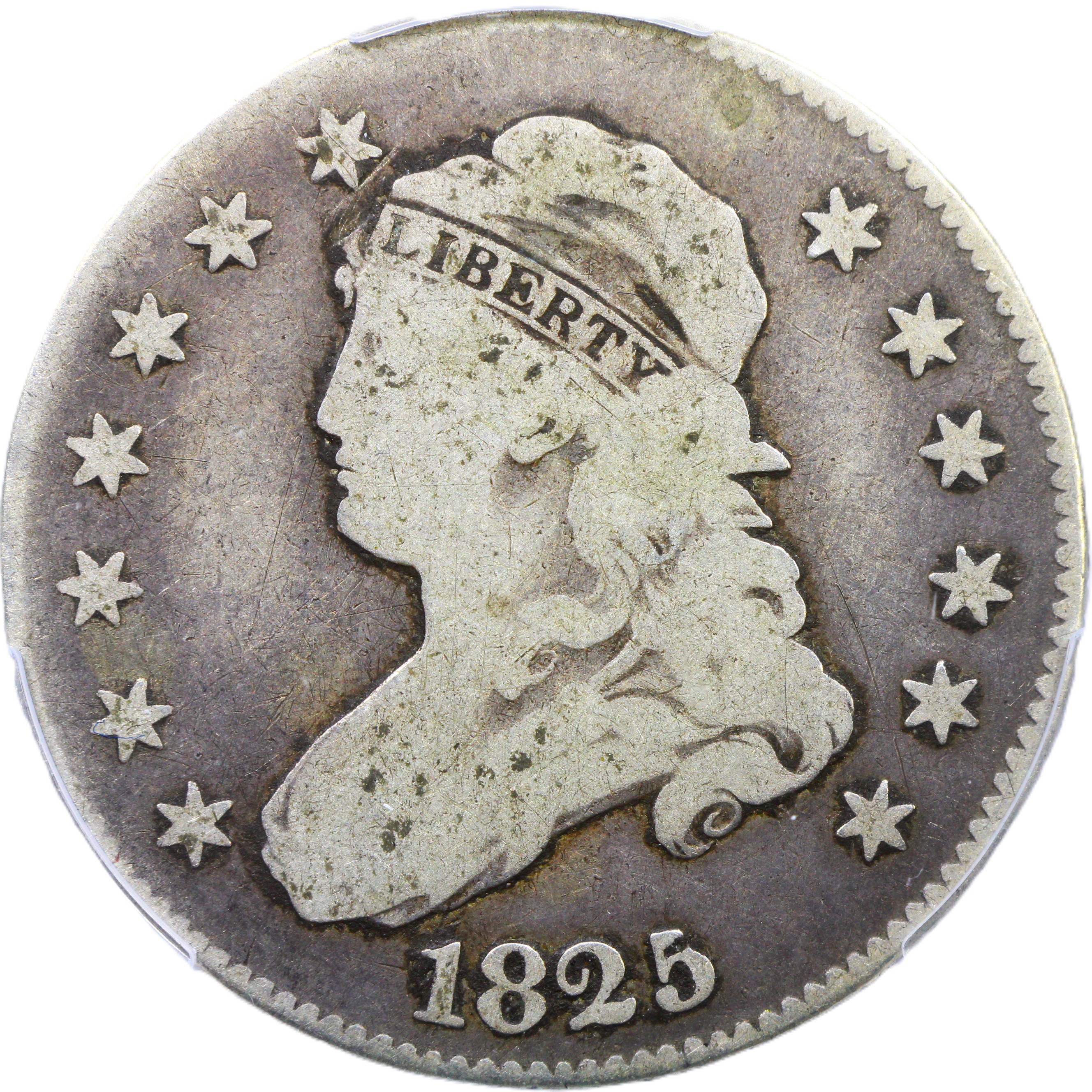 image for: 1825/4/(2) Overdate, B-2, FS-302 25c PCGS VG8