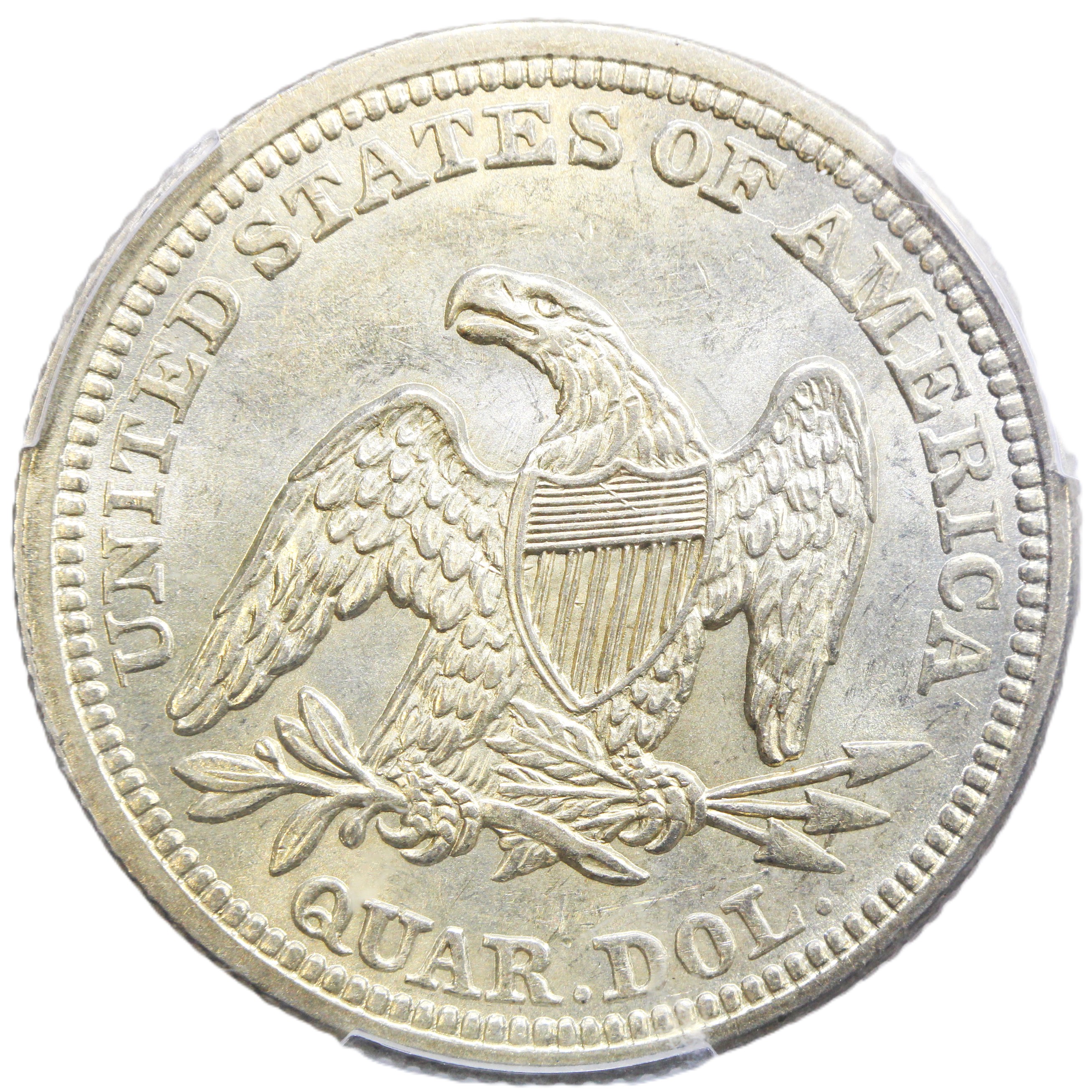 thumbnail for: 1860 25c PCGS AU55