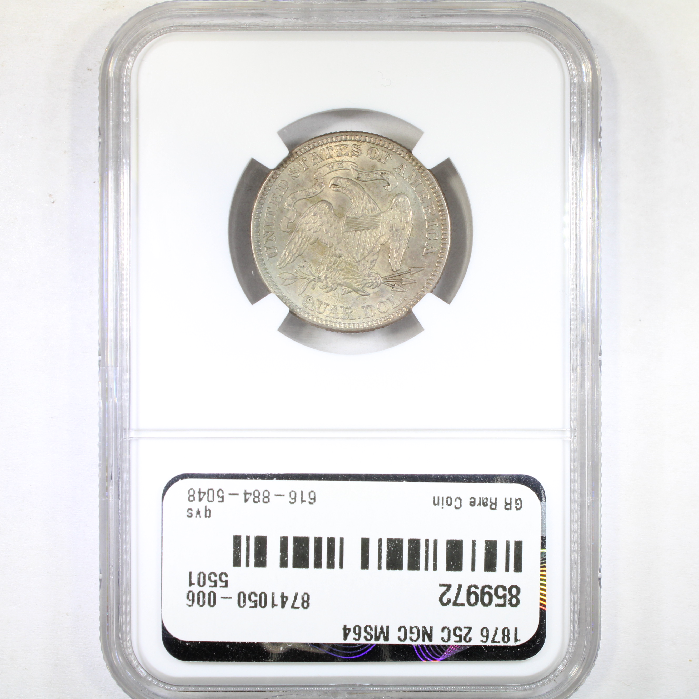 thumbnail for: 1876 25c NGC MS64