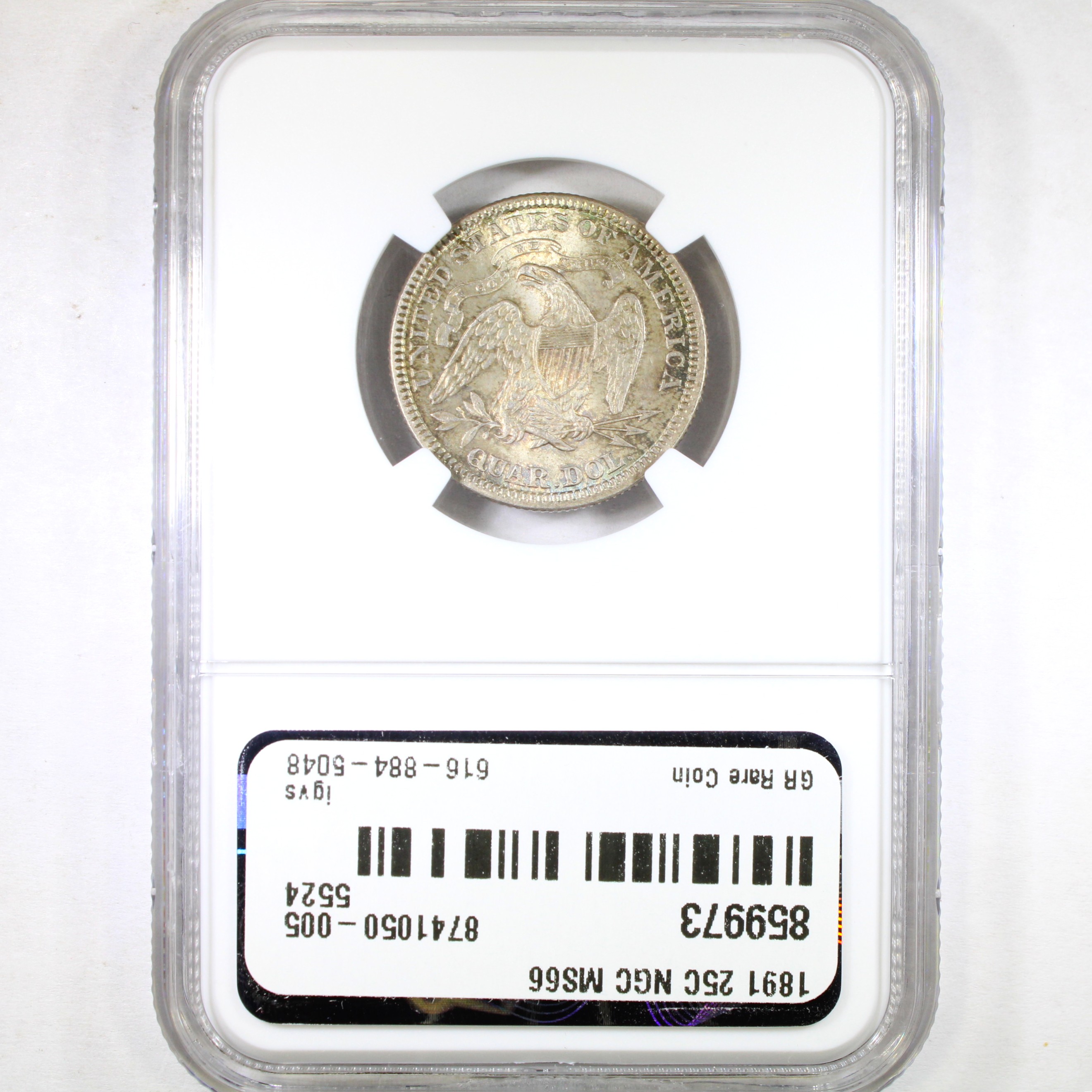 thumbnail for: 1891 25c NGC MS66