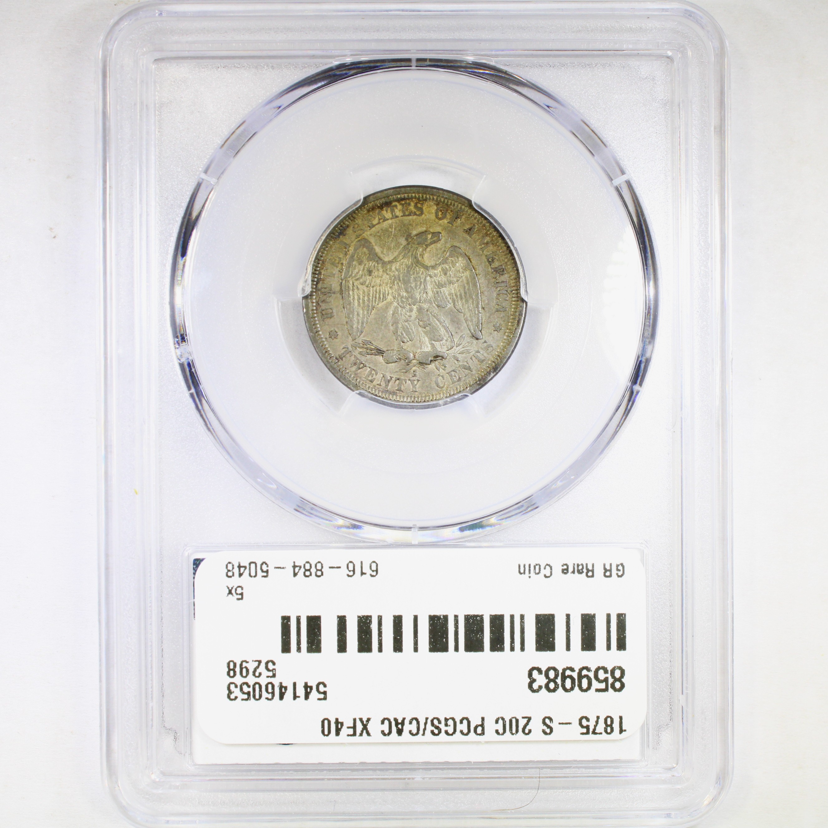 image for: 1875-S 20c PCGS XF40