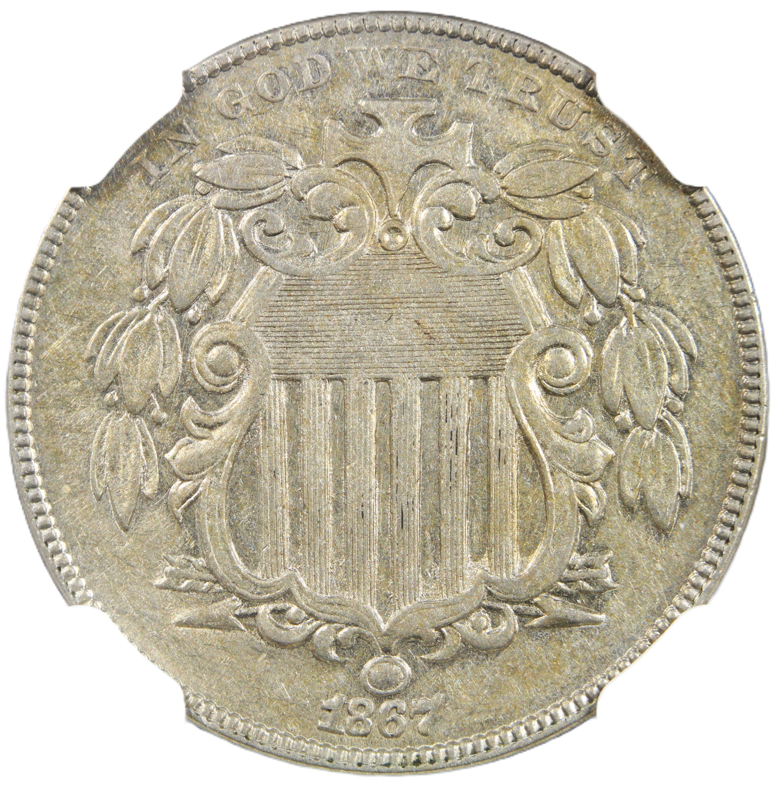 image for: 1867 Rays 5c NGC AU55