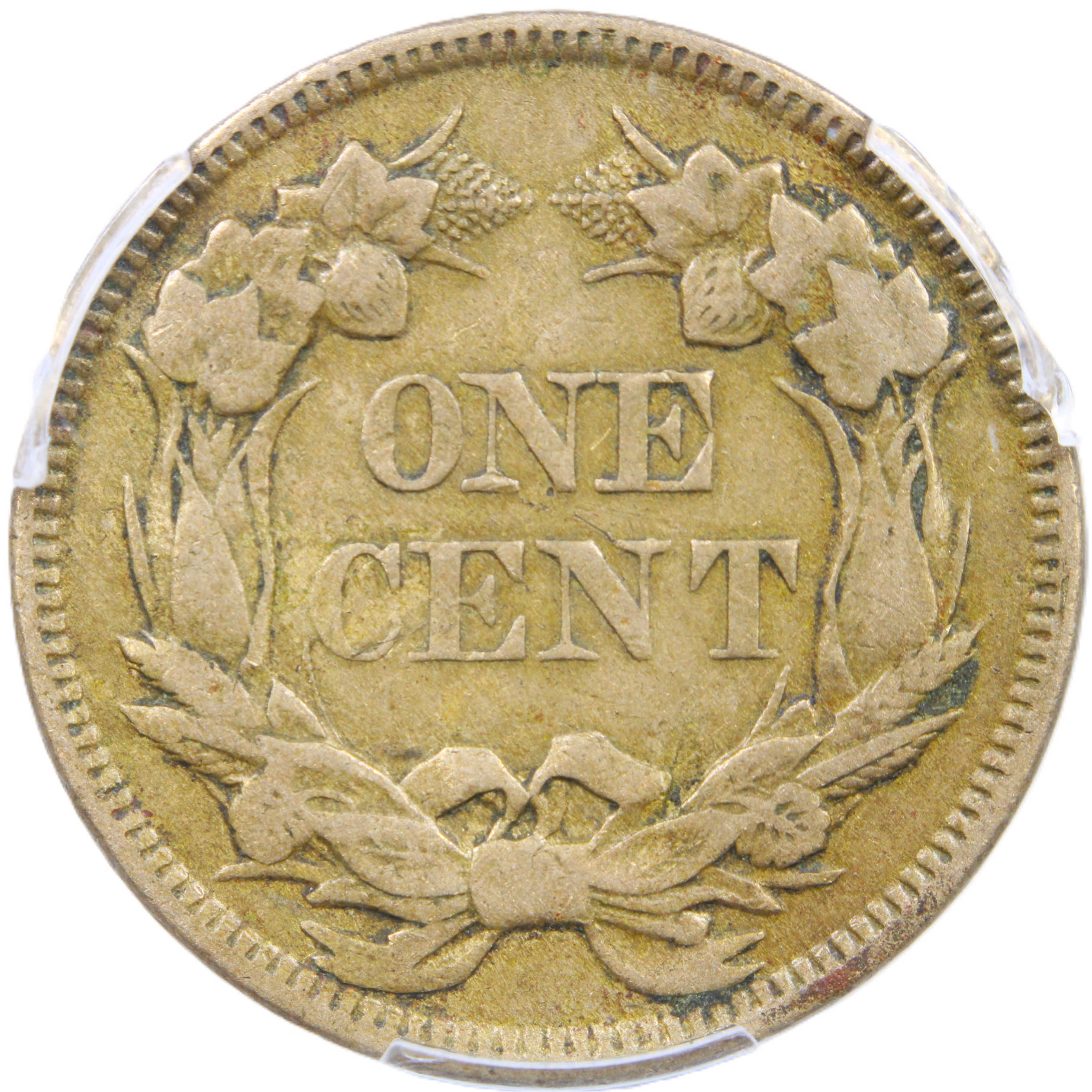 image for: 1858 Flying Eagle, Large Letters 1c PCGS XF40