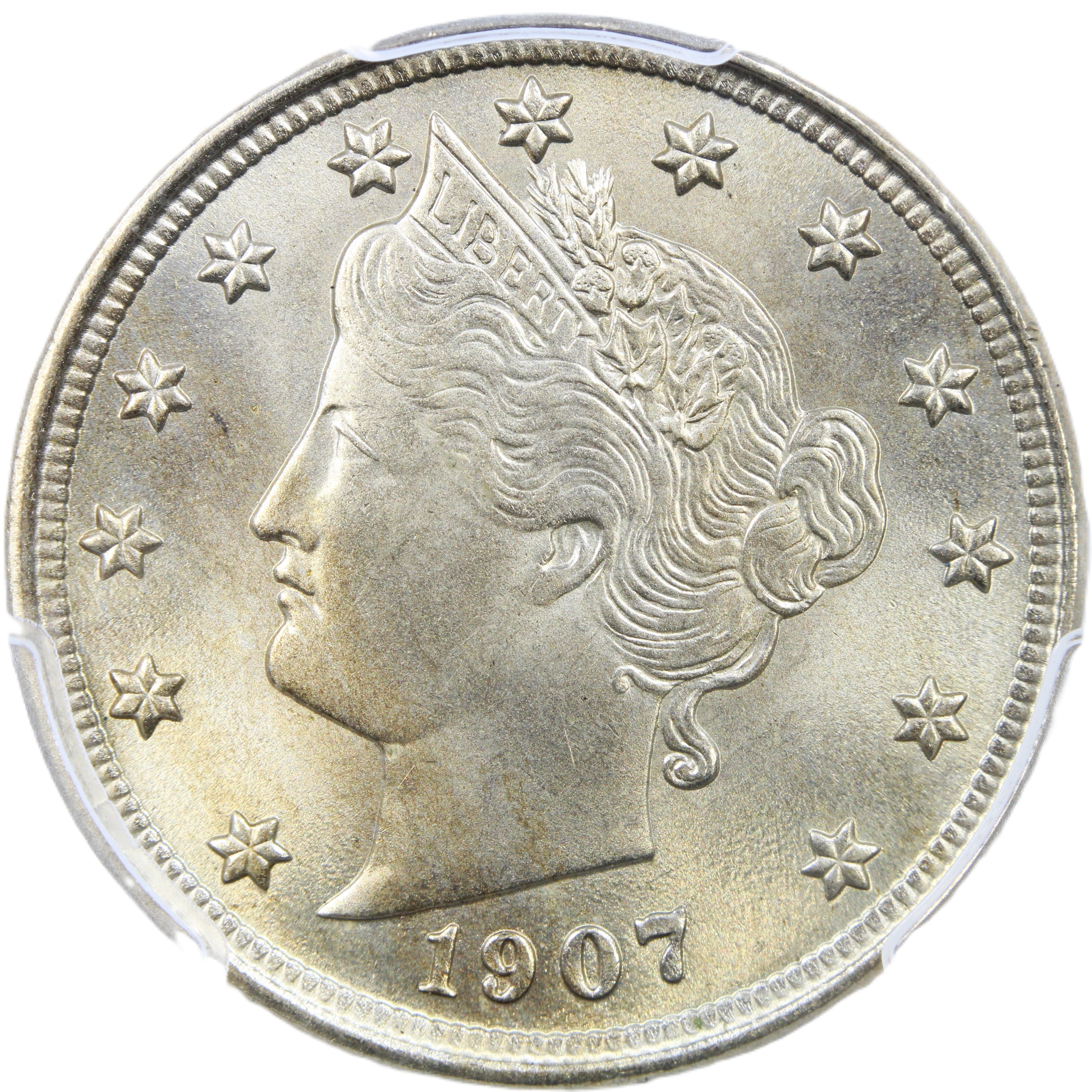 image for: 1907 5c PCGS MS66