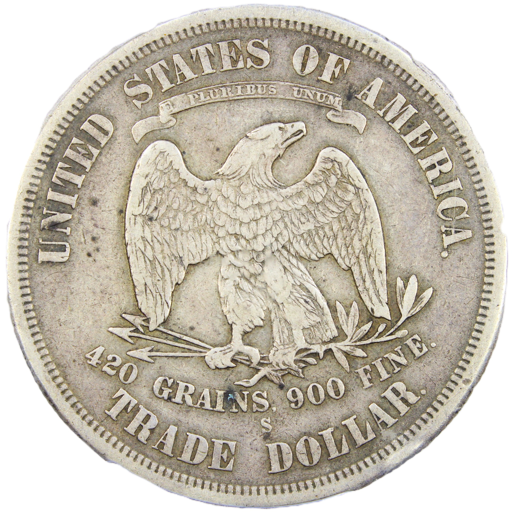 image for: 1876-S Trade$ PCGS F15
