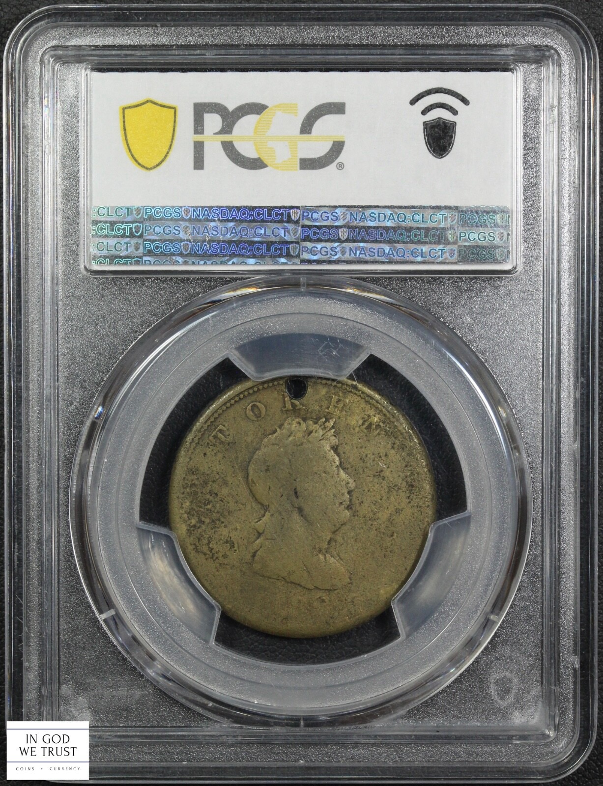 image for: 1820 Northwest Company, Brass, Holed Token PCGS AG3
