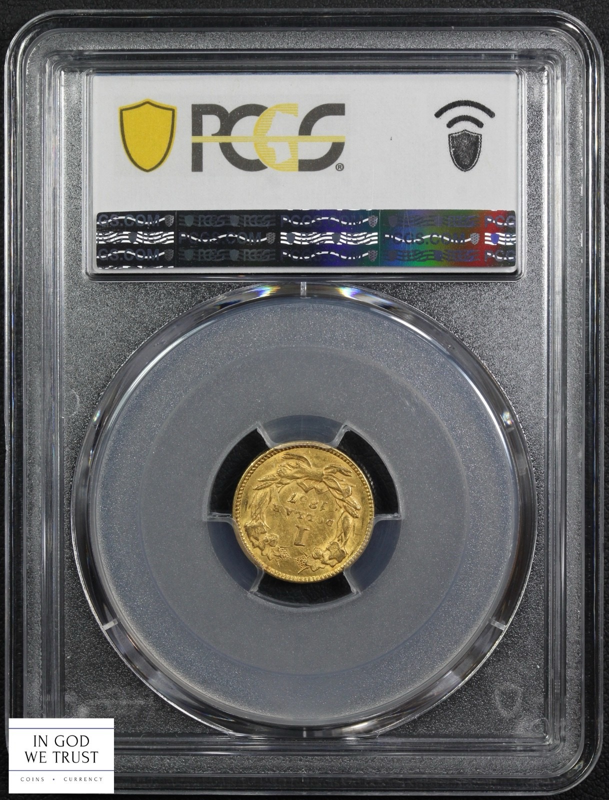 image for: 1857 G$1 PCGS MS61