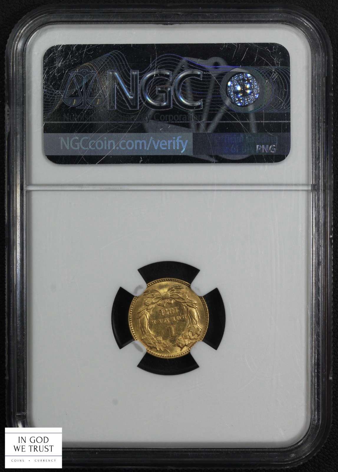 thumbnail for: 1874 G$1 NGC MS61