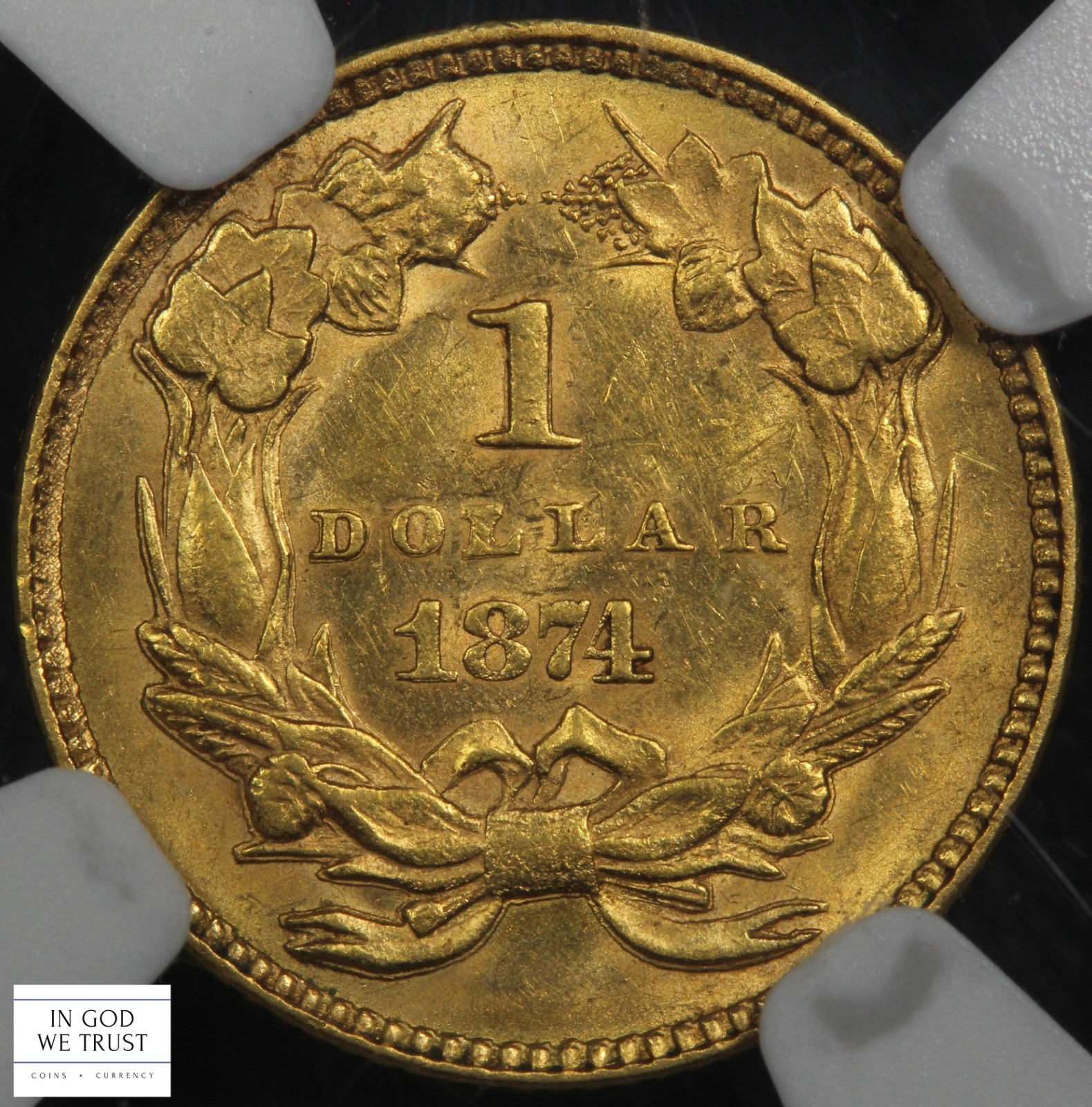 thumbnail for: 1874 G$1 NGC MS61