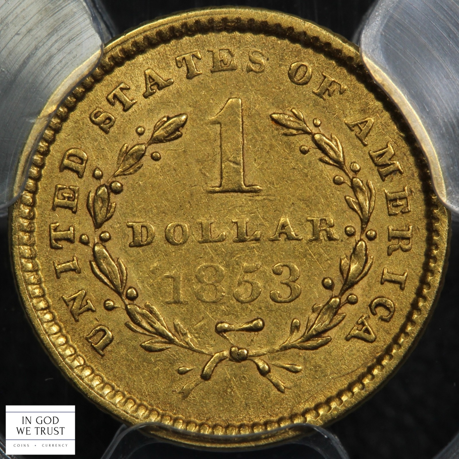 image for: 1853 G$1 PCGS AU53