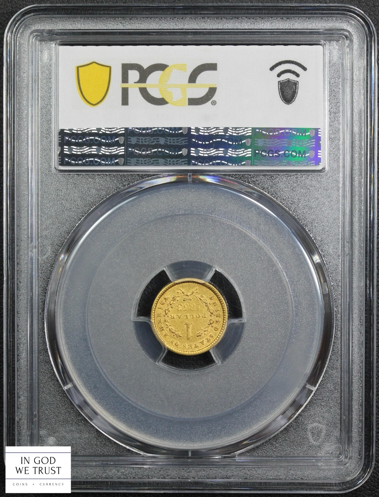 image for: 1853 G$1 PCGS AU53