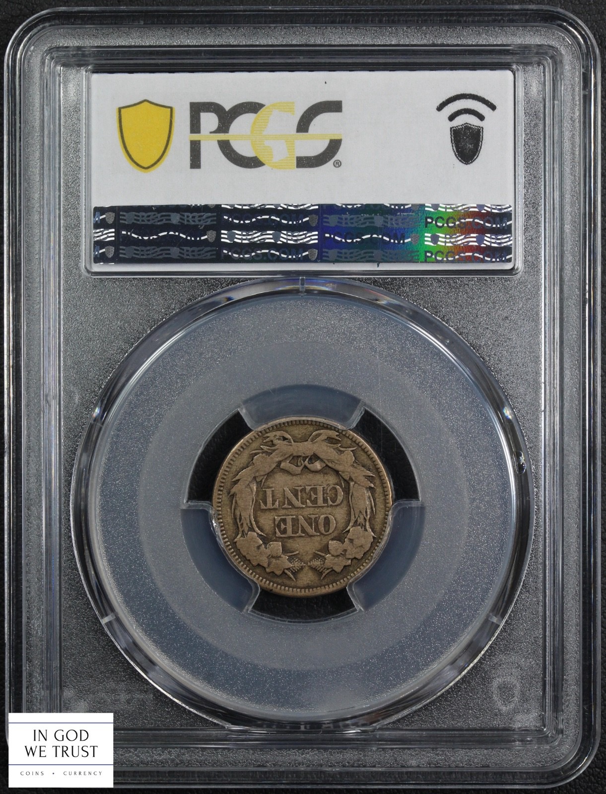 image for: 1857 Flying Eagle, FS-403, S-7 1c PCGS G6