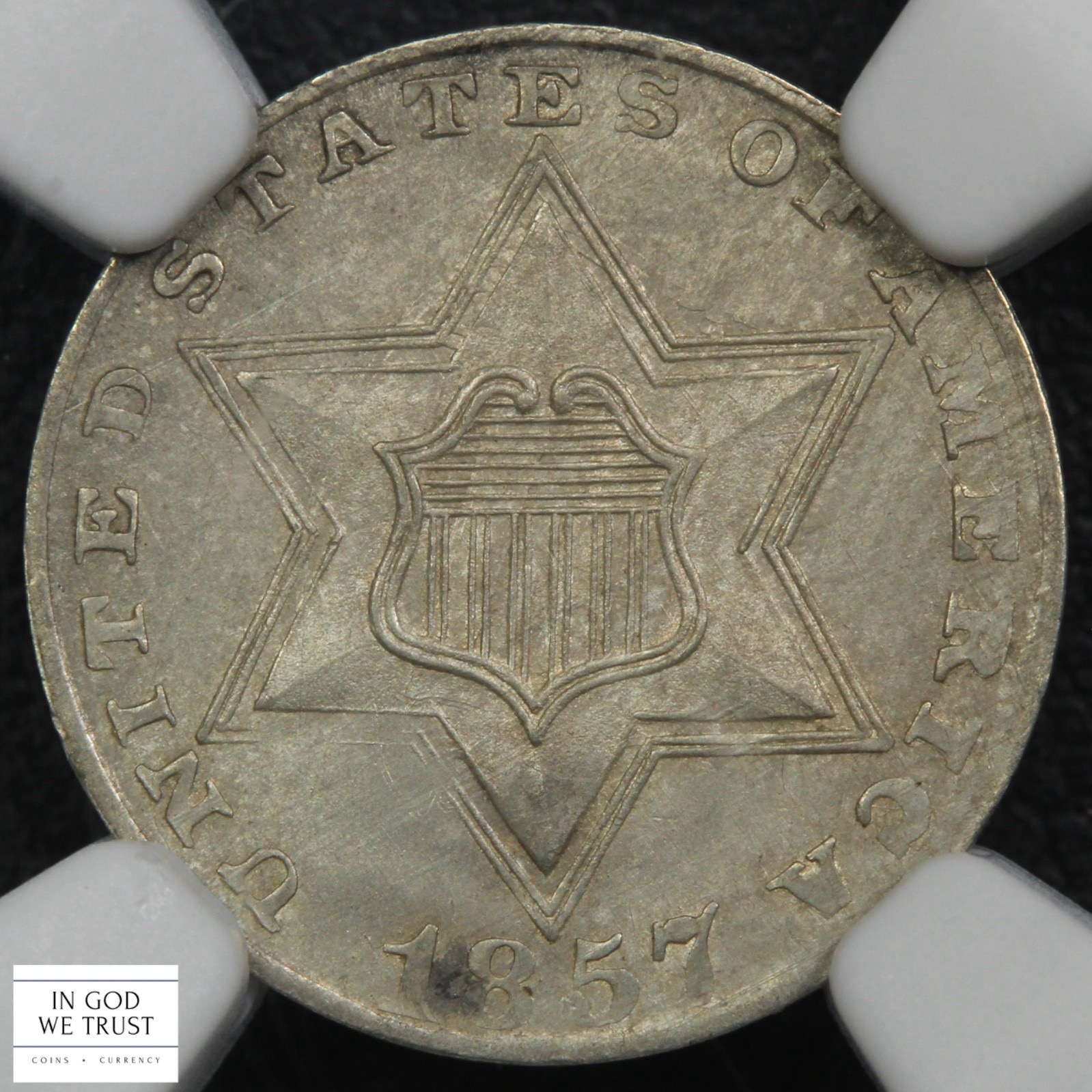 image for: 1857 3cS NGC MS62