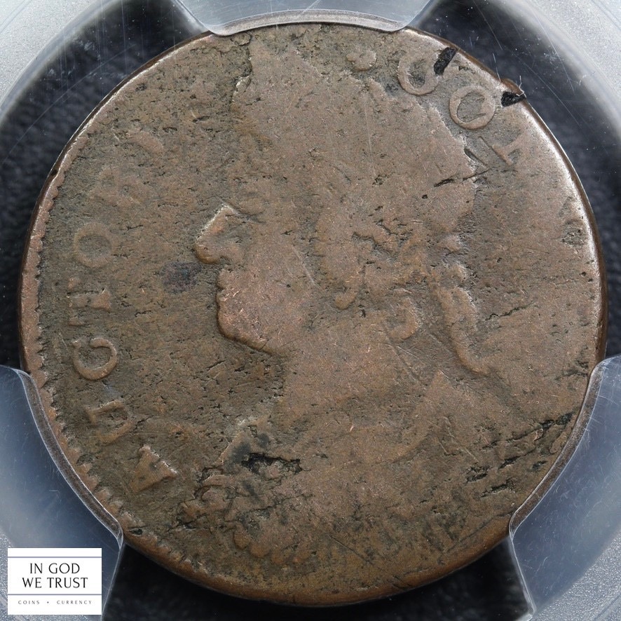 image for: 1787 Connecticut, Draped Bust Left, AUCTOBI Copper PCGS VG10 BN