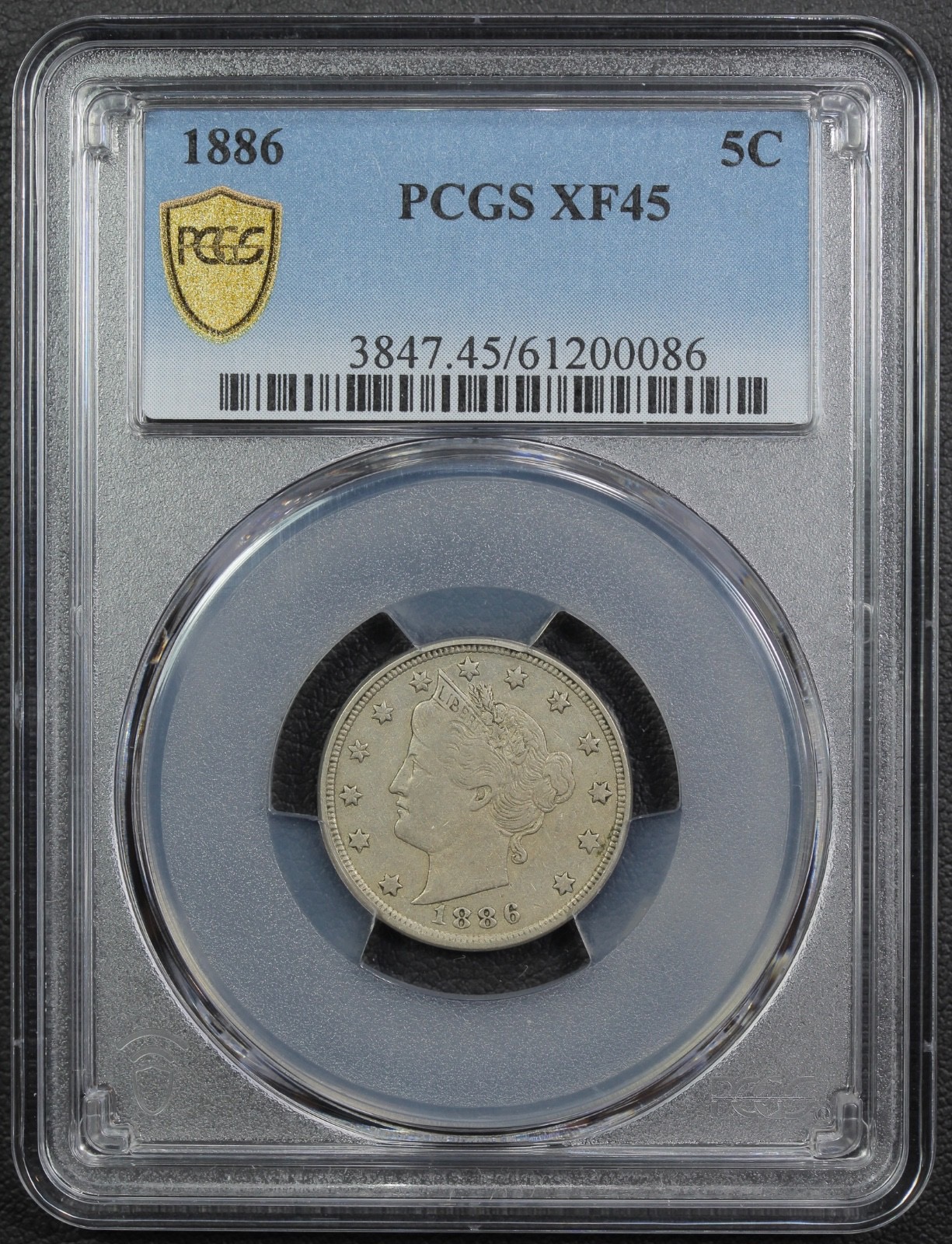 image for: 1886 5c PCGS XF45