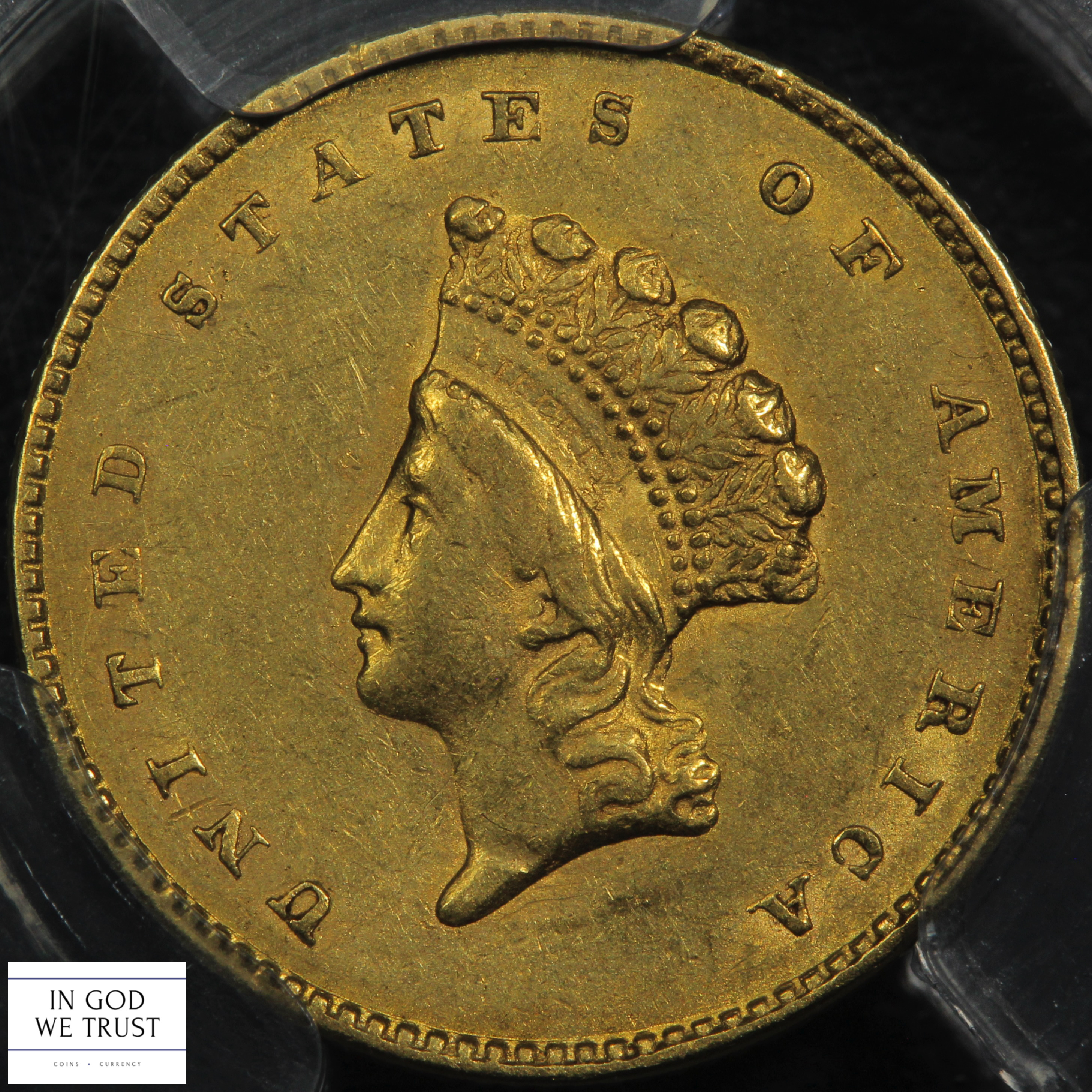 image for: 1855 Type 2 G$1 PCGS AU53