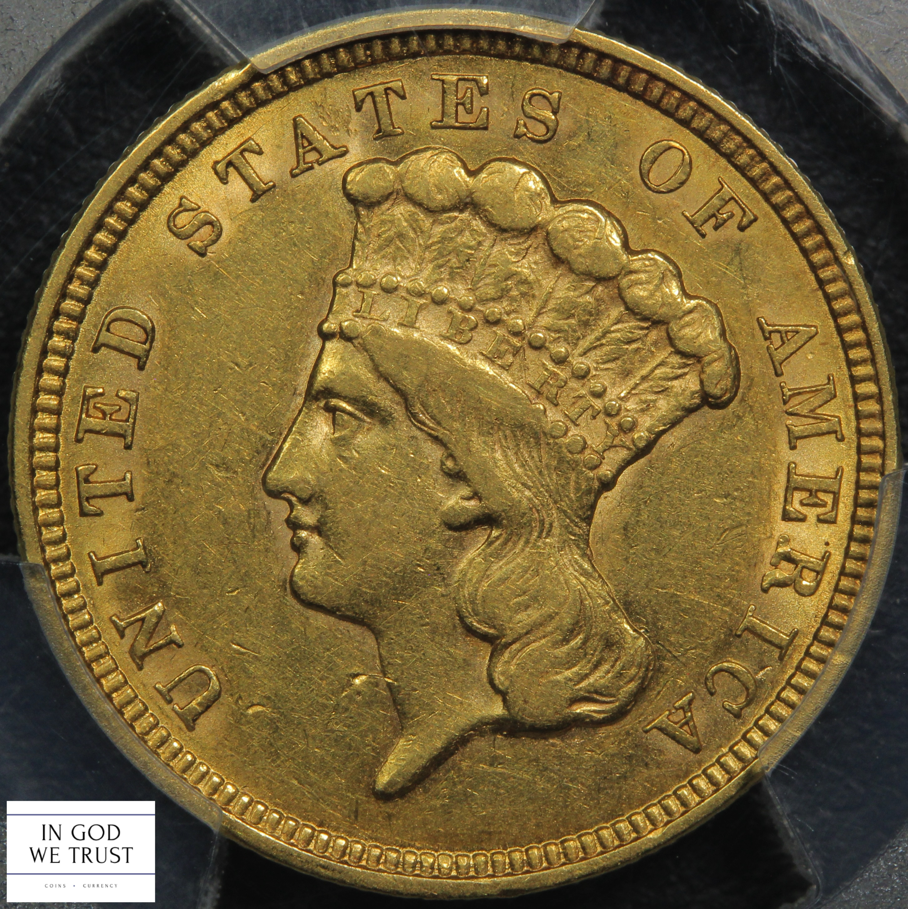image for: 1854 $3  PCGS AU53