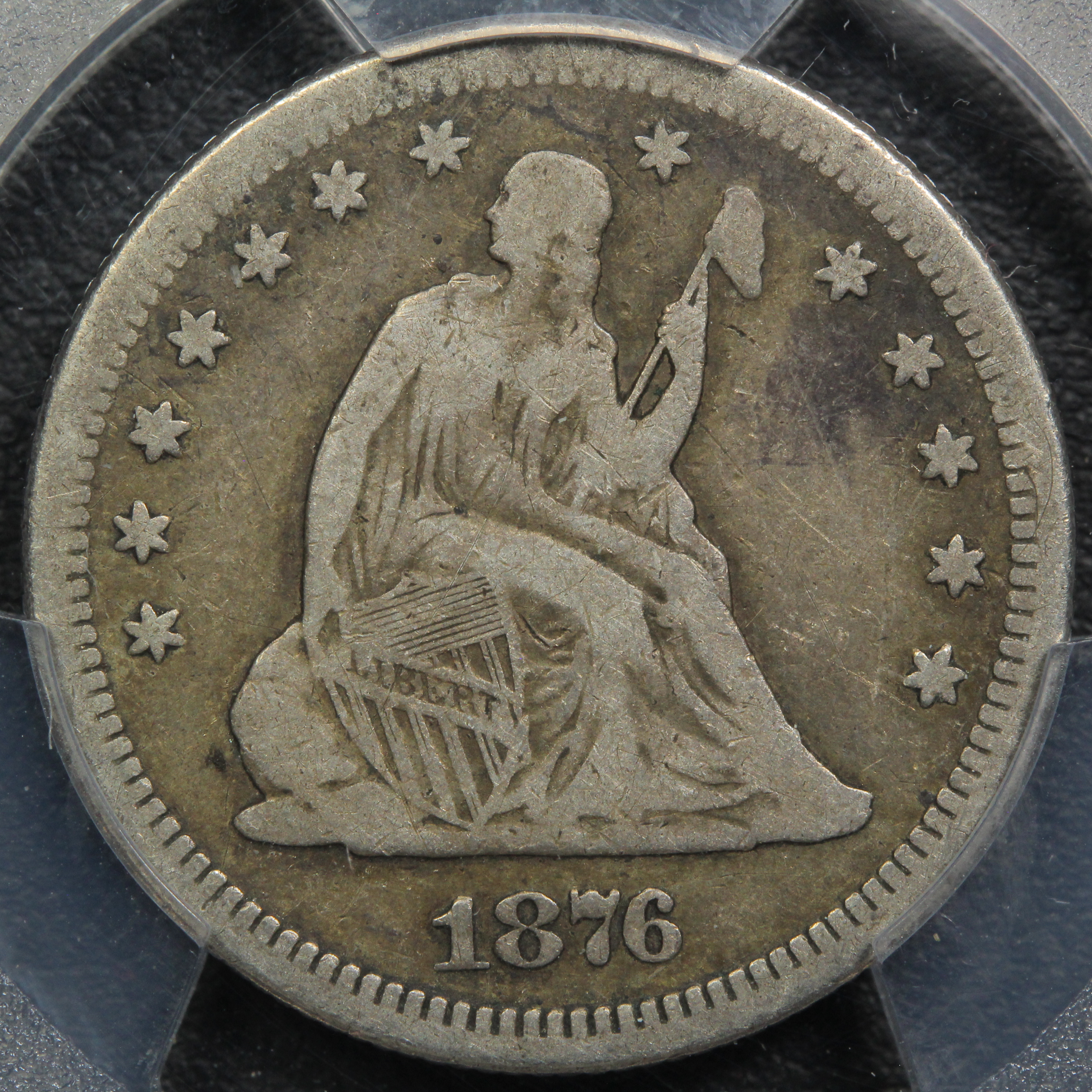 thumbnail for: 1876-S 25c PCGS VG10