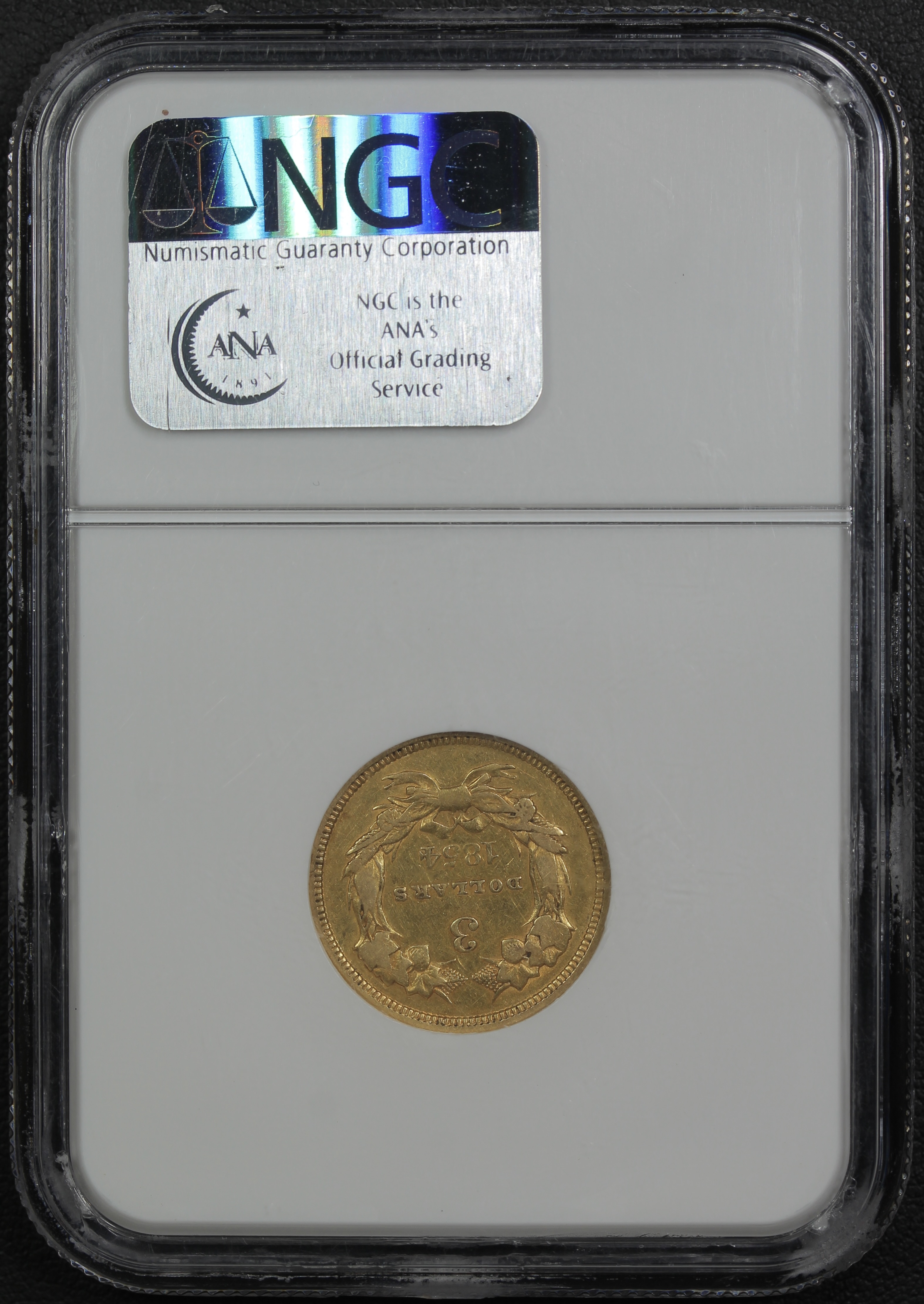 image for: 1854 $3  NGC VF35