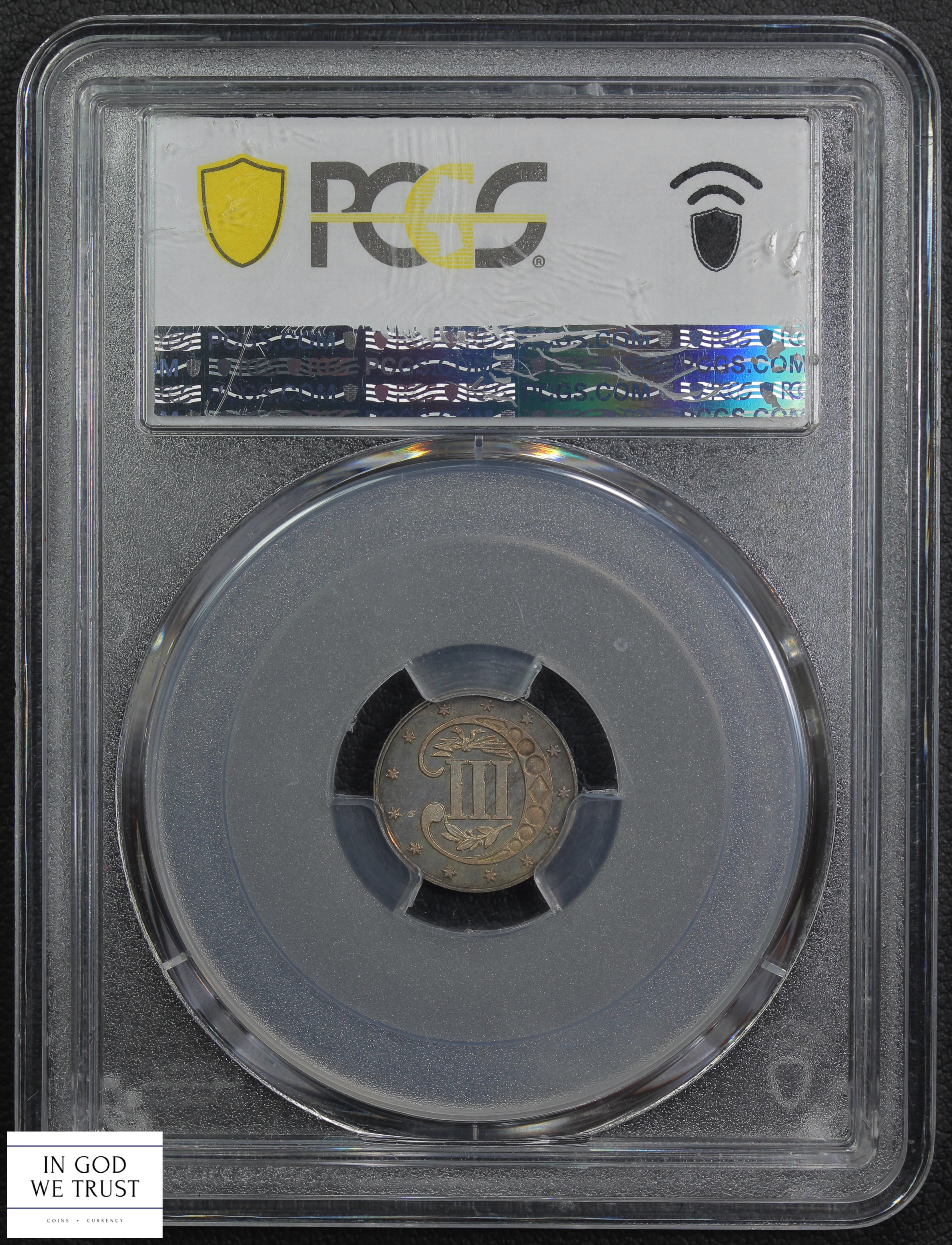 image for: 1863 3cS PCGS PR66