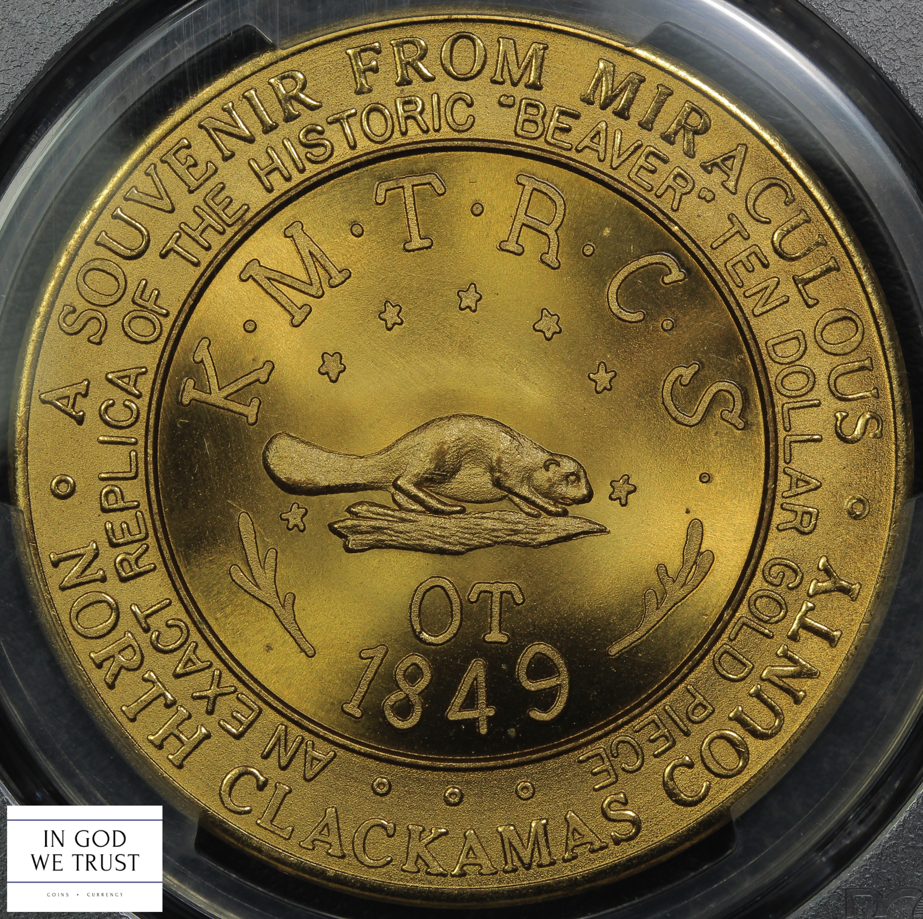 image for: 1959 Oregon Statehood, Beaver, Gilt-bronze, HK-573 SC$1 PCGS MS67