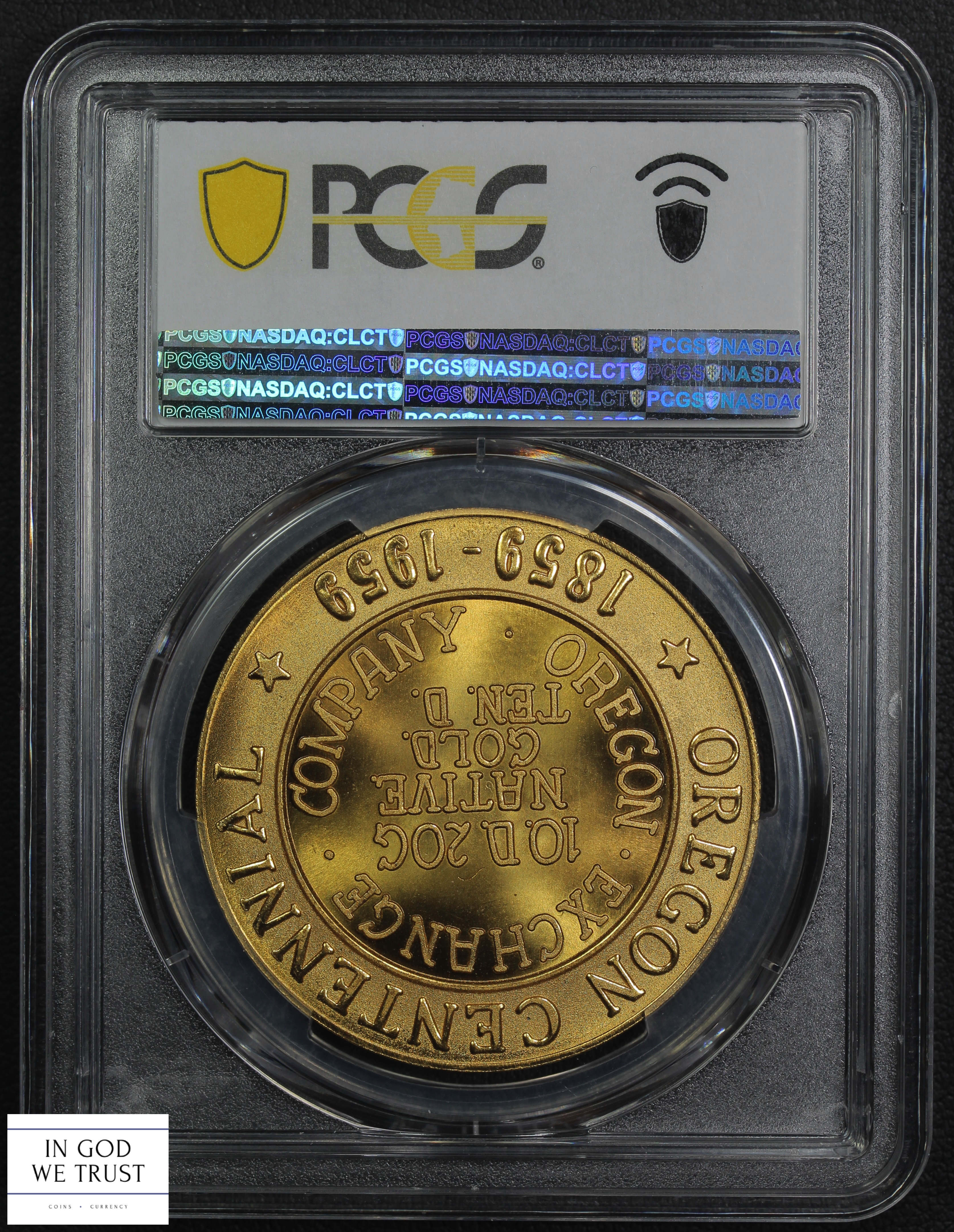 image for: 1959 Oregon Statehood, Beaver, Gilt-bronze, HK-573 SC$1 PCGS MS67