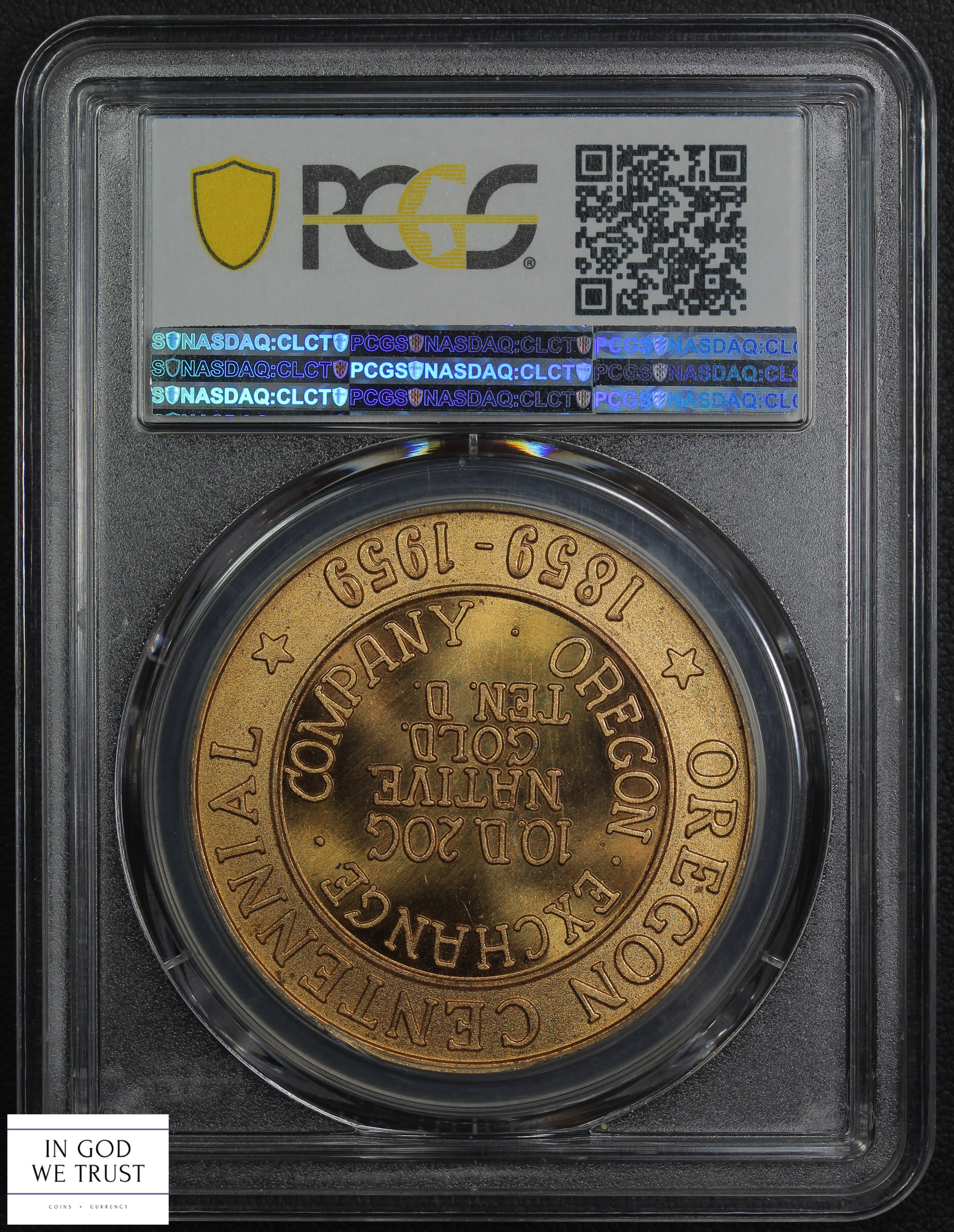image for: 1959 Oregon Statehood, Beaver, Gilt-bronze, HK-573 SC$1 PCGS MS66