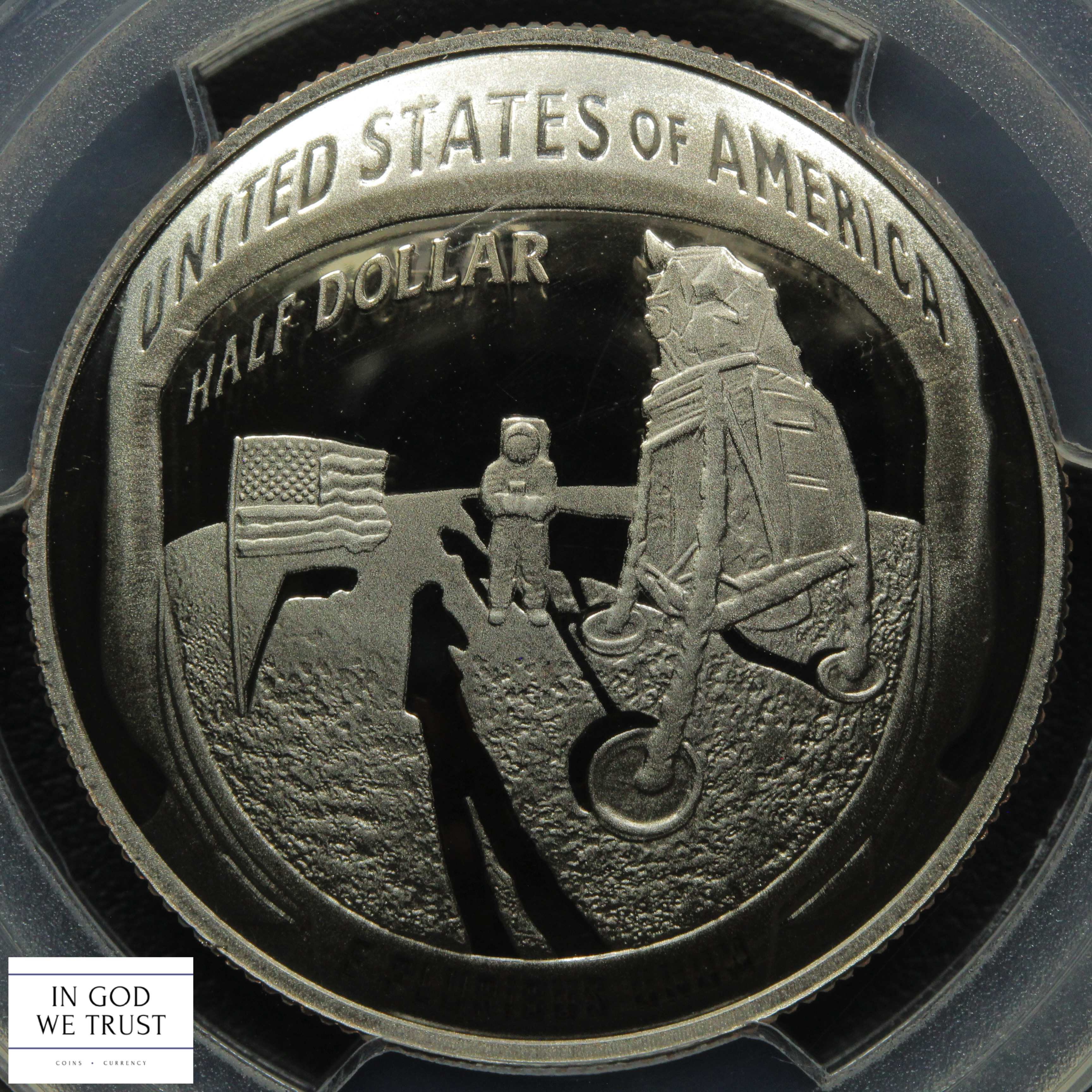 thumbnail for: 2019-S Apollo 11 50th Anniversary 50c PCGS PR70 DCAM