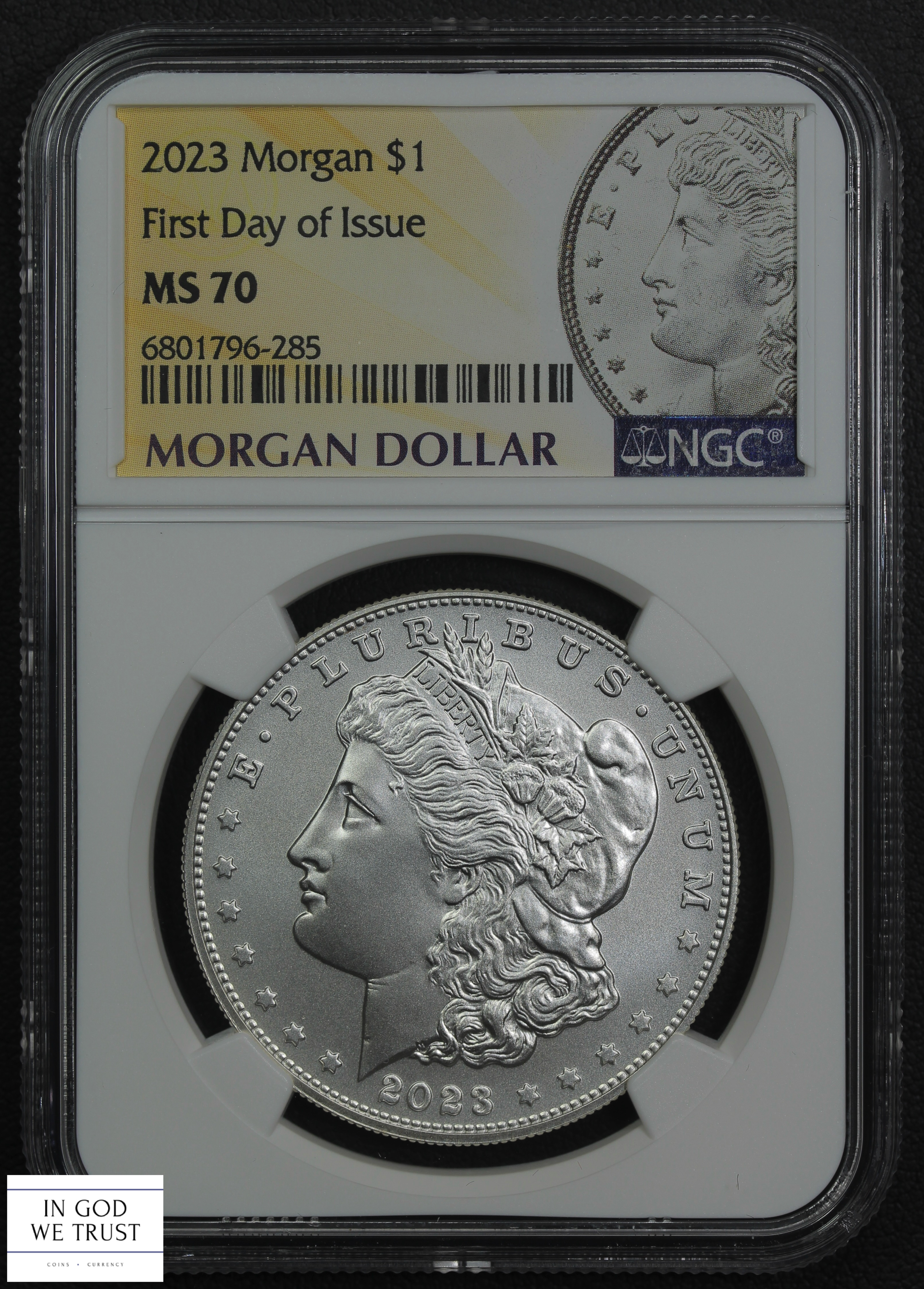thumbnail for: 2023 Morgan S$1 NGC MS70
