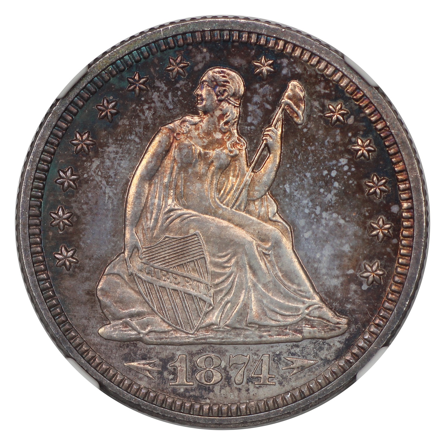 thumbnail for: 1874 Arrows 25c NGC PR66