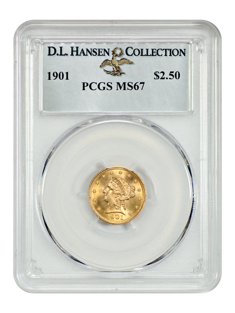 image for: 1901 $2 1/2 PCGS MS67