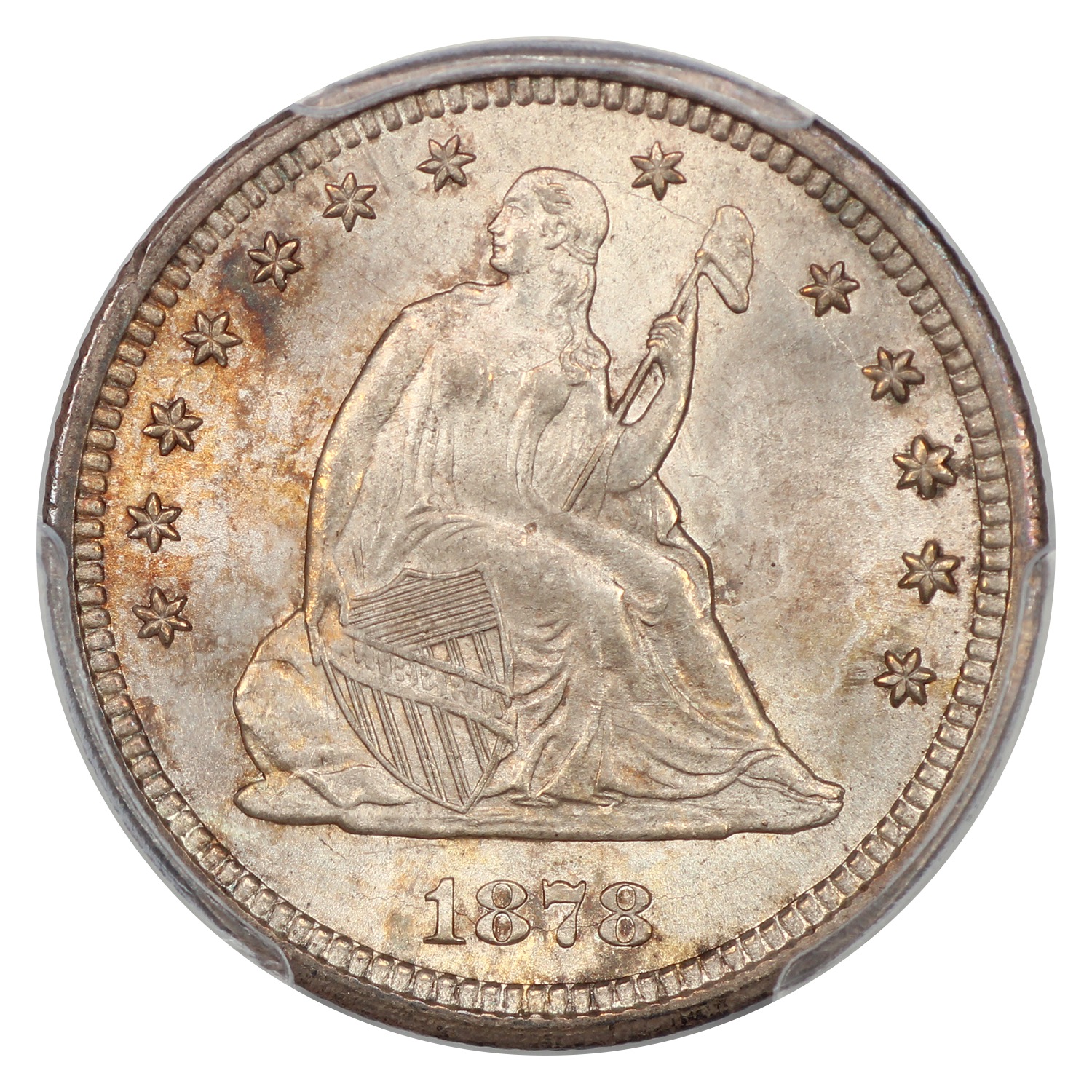 thumbnail for: 1878-CC 25c PCGS MS66